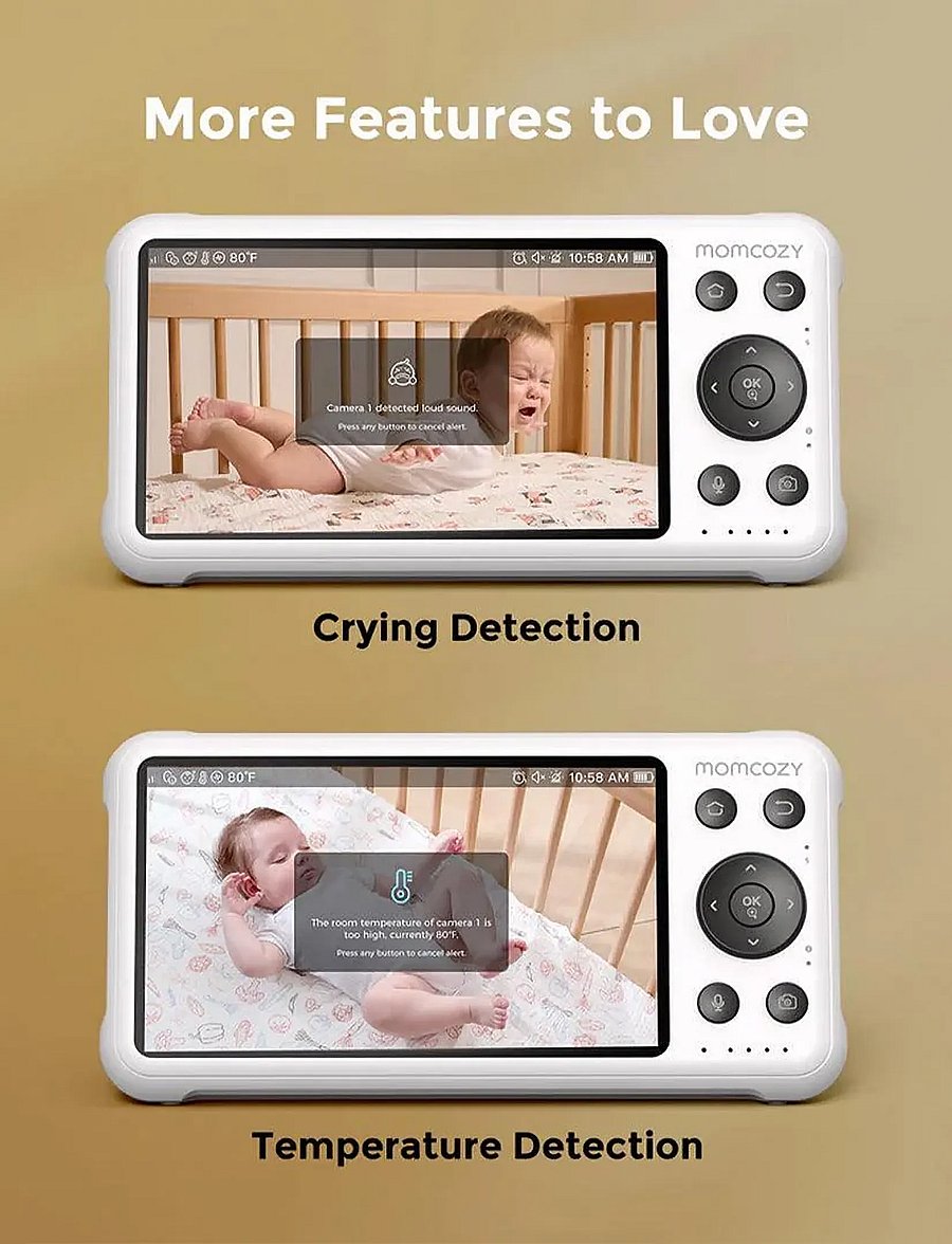 Momcozy - Momcozy Smart WiFi Video Baby monitoring - white - 4