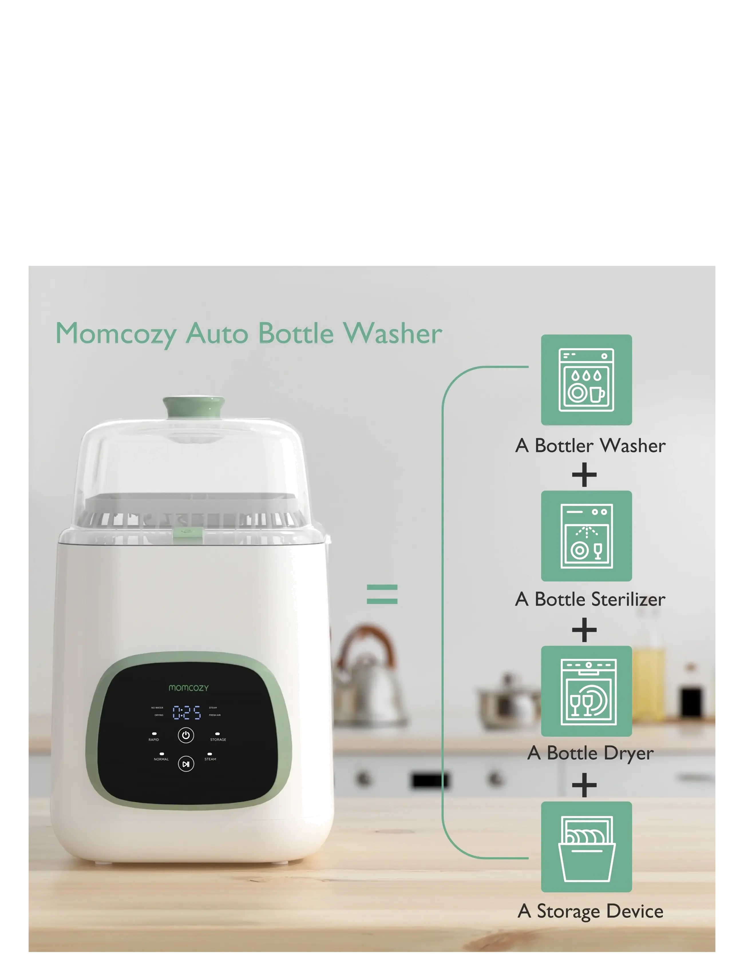 Momcozy - Momcozy  KleanPal Pro Baby Bottle Washer - white - 1