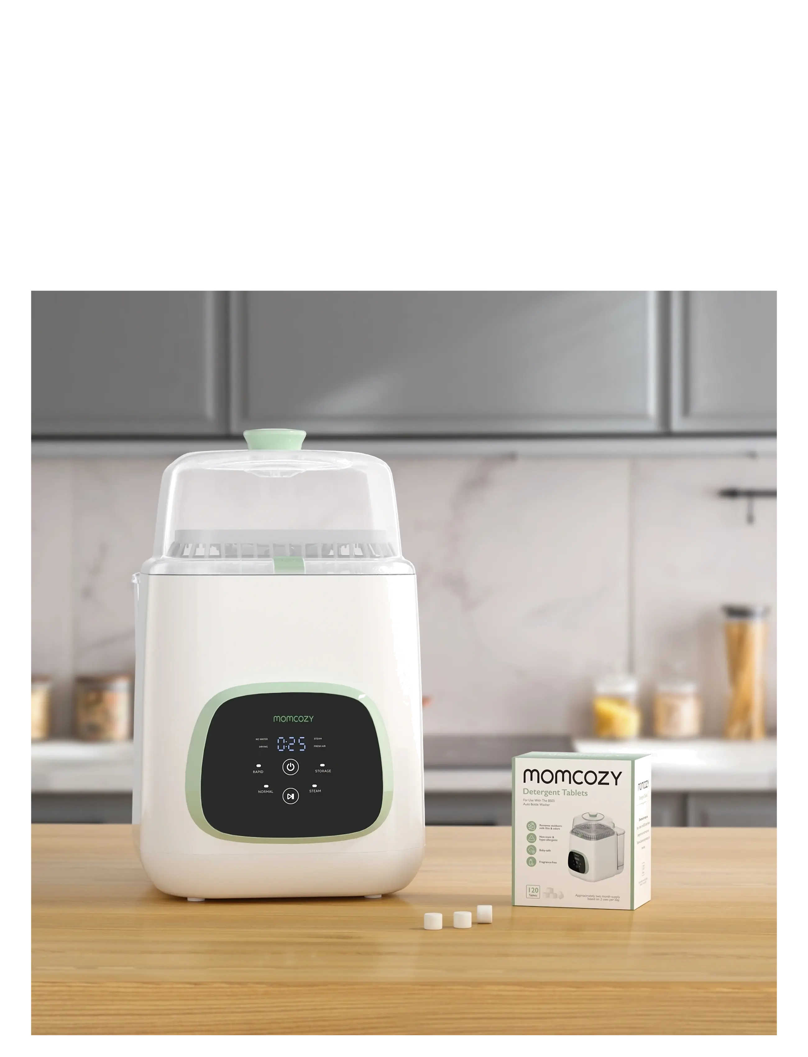 Momcozy Washing Block For Kleanpal Pro Baby V0101269, One Size, Feeding, Weiß - Sterilization & Heating, Kinder