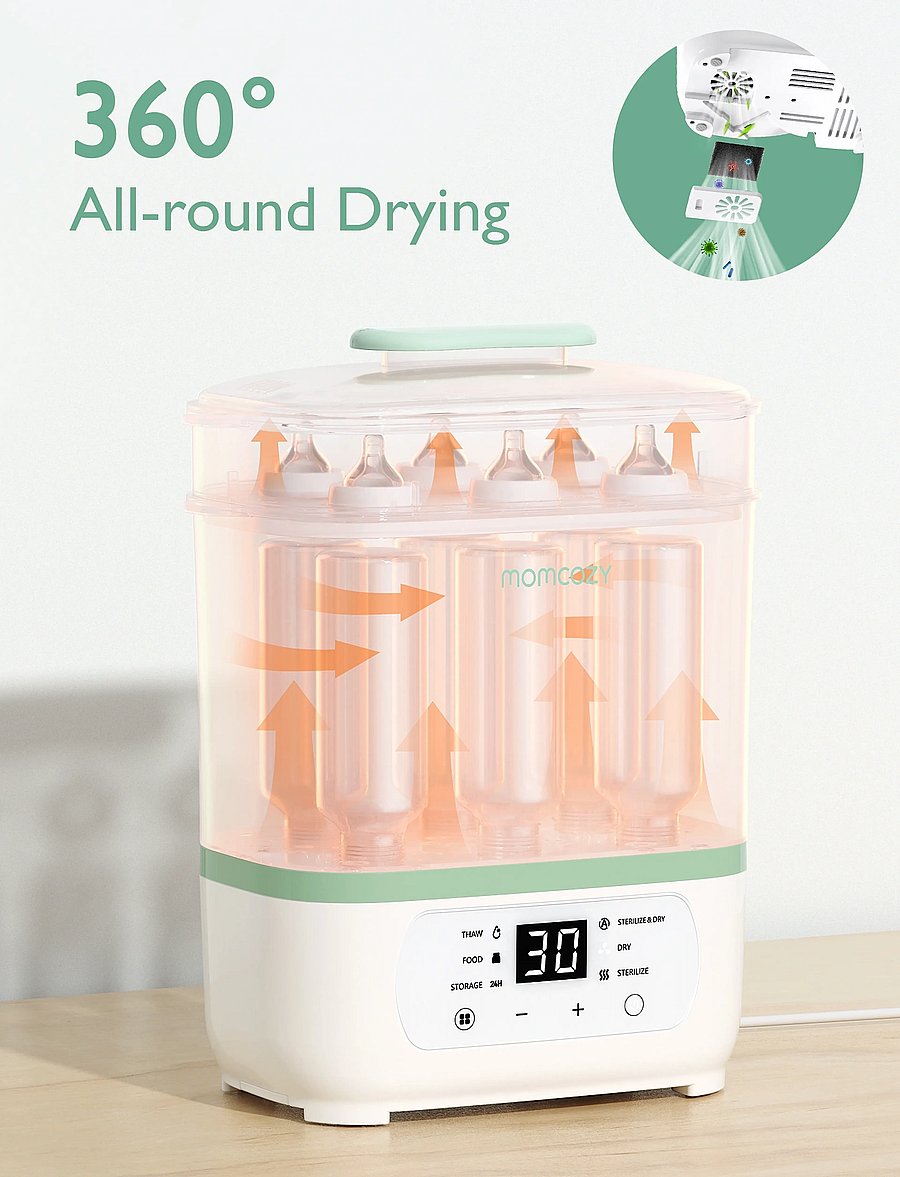 Momcozy - Momcozy 8-in-1 Electric Steam Baby Bottle Sterilizer - füttern - white - 3