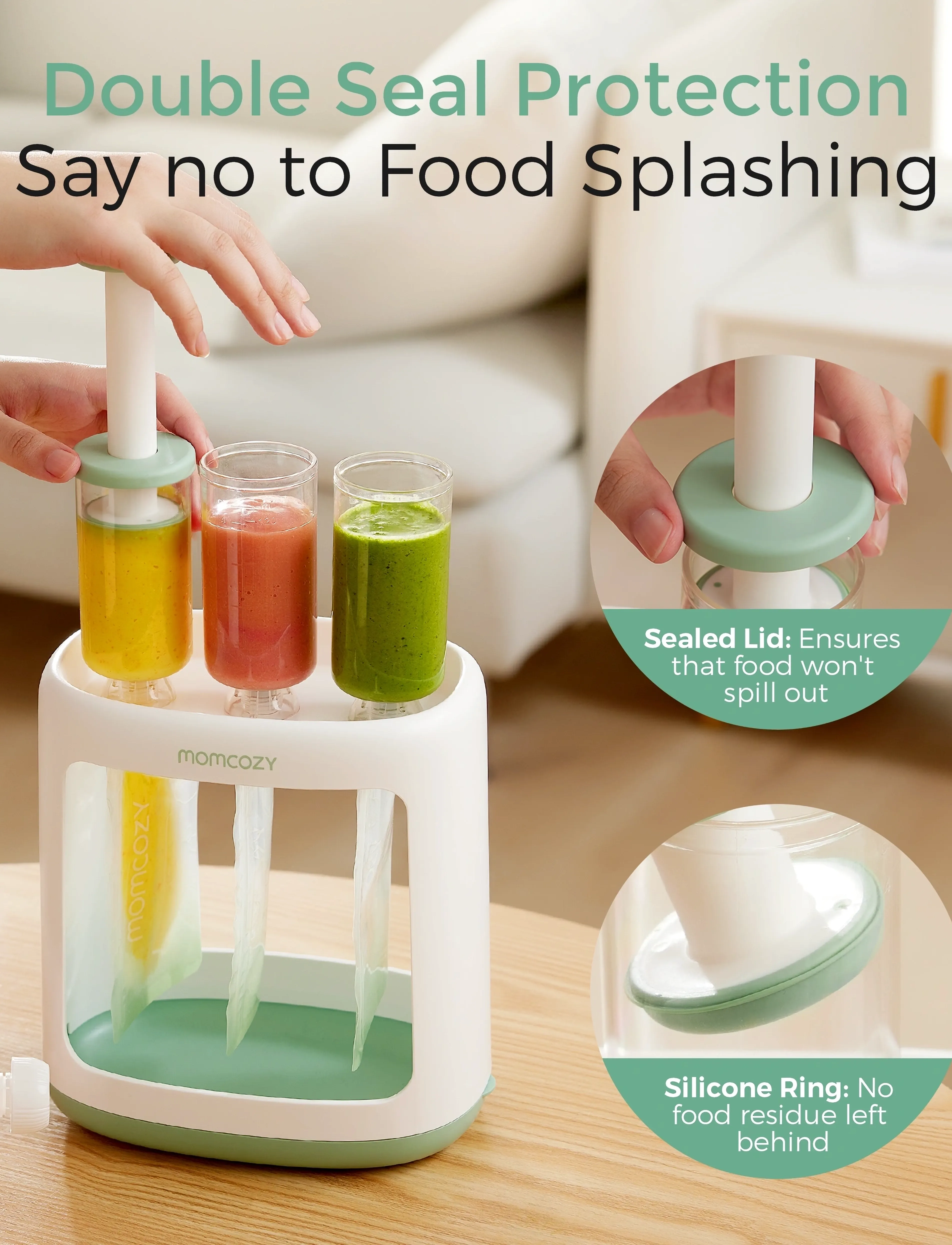 Momcozy Baby Food Maker For Puree Maker, One Size, Feeding, Weiß - Containers, Kinder