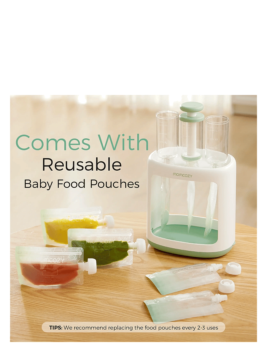 Momcozy - Momcozy Baby Food Maker for Puree Baby Food Maker - kūdikių maisto konteineriai - white - 4