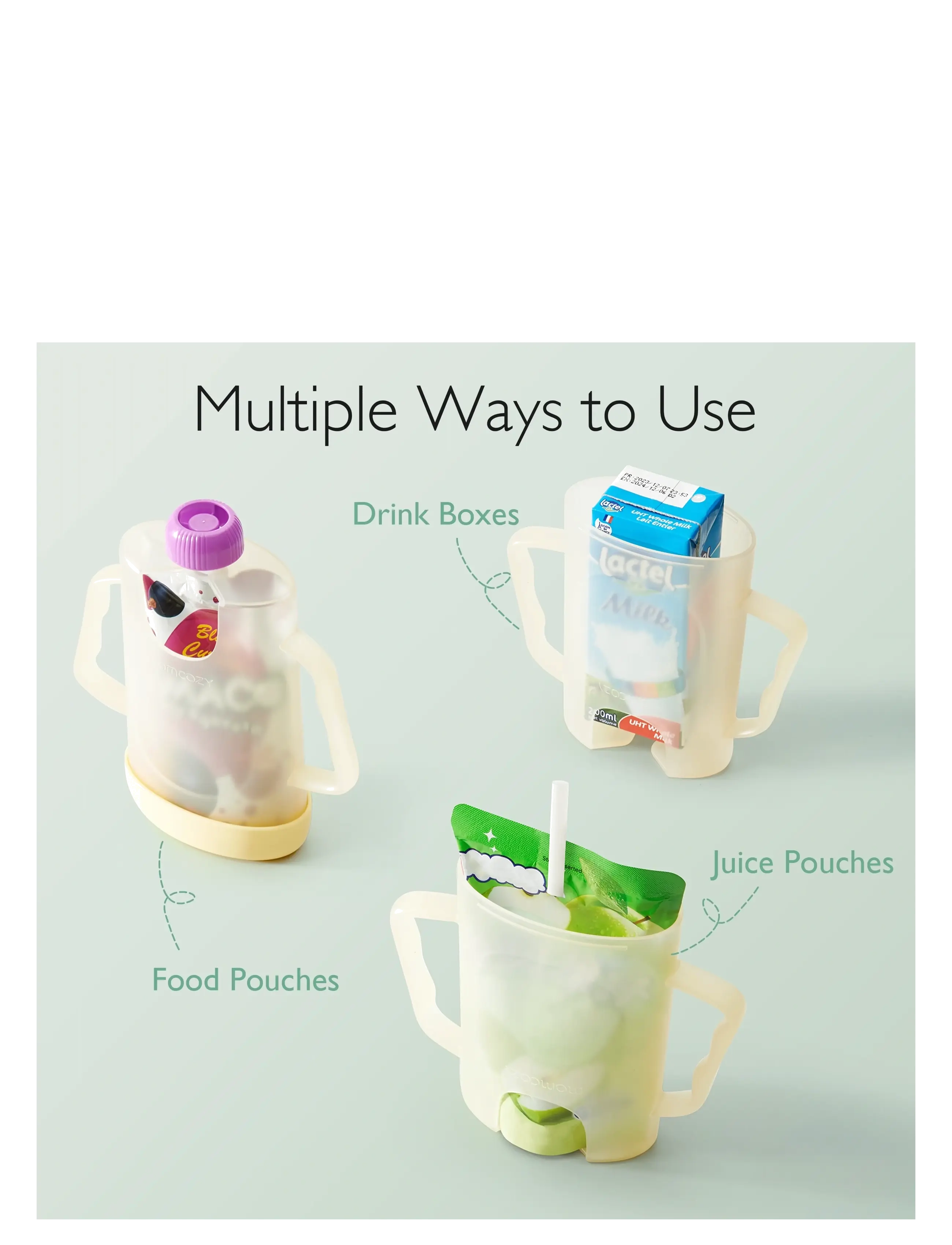 Momcozy Squeeze Proof Holder Yellow, One Size, Baby Feeding, Gelb - Food Pouches, Kinder