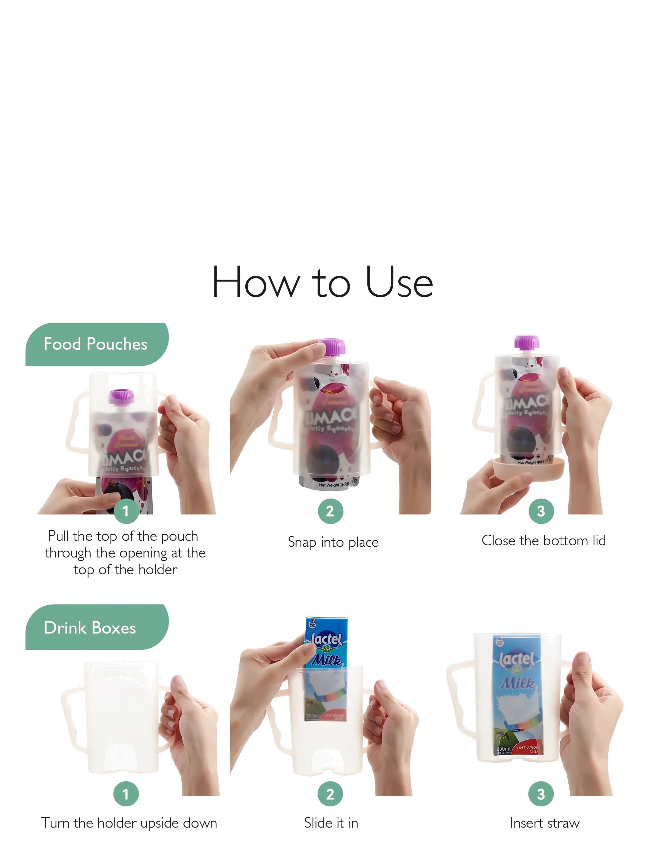 Momcozy - Momcozy  Squeeze Proof Holder Pink - lebensmittelbeutel - pink - 5