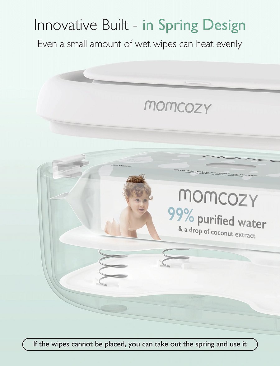 Momcozy - Momcozy Large Capacity Baby Wipe Warmer- EU Version Wipe Warmer - white - 3