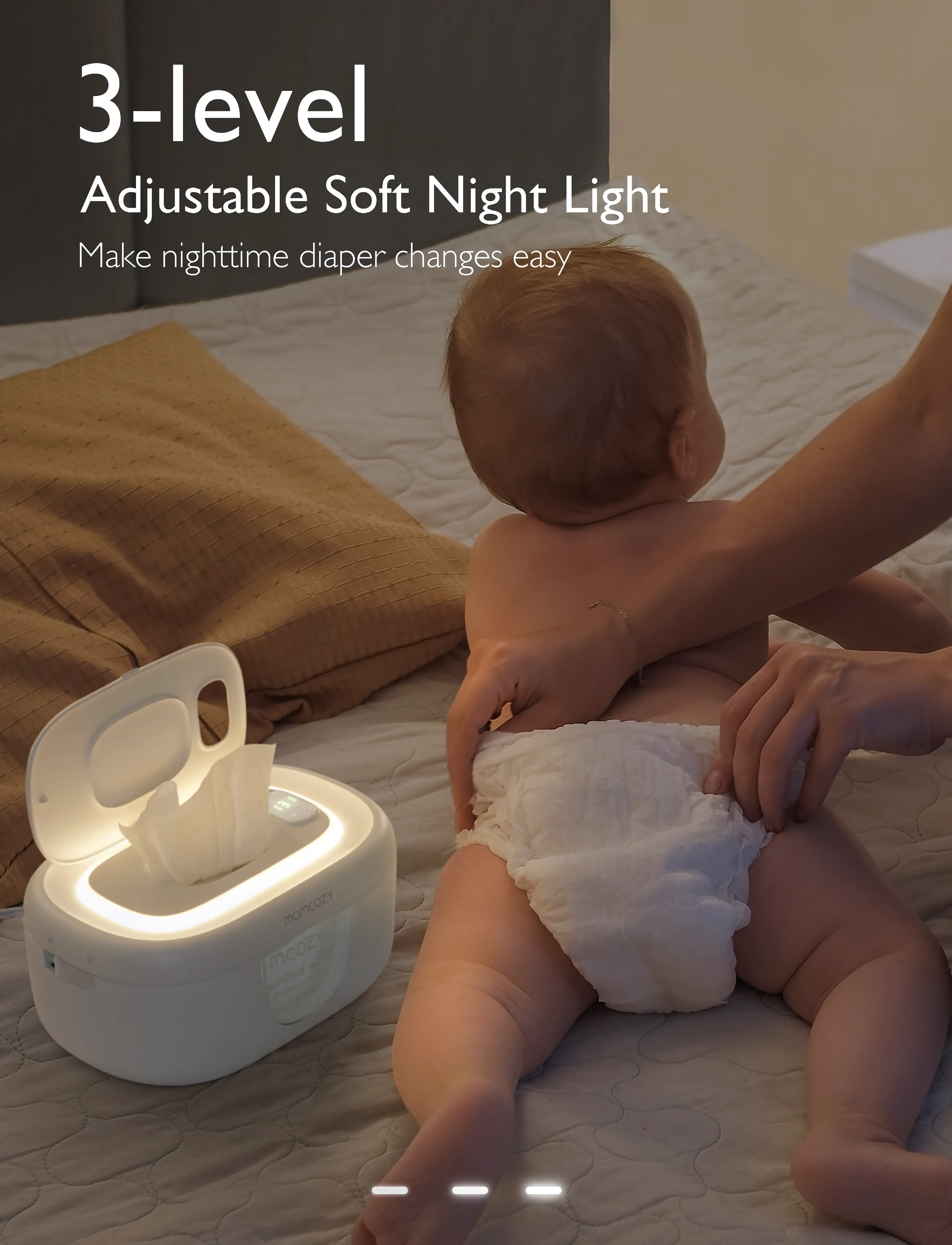 Momcozy - Momcozy  Large Capacity Baby Wipe Warmer- EU Version Wipe Warmer - white - 4