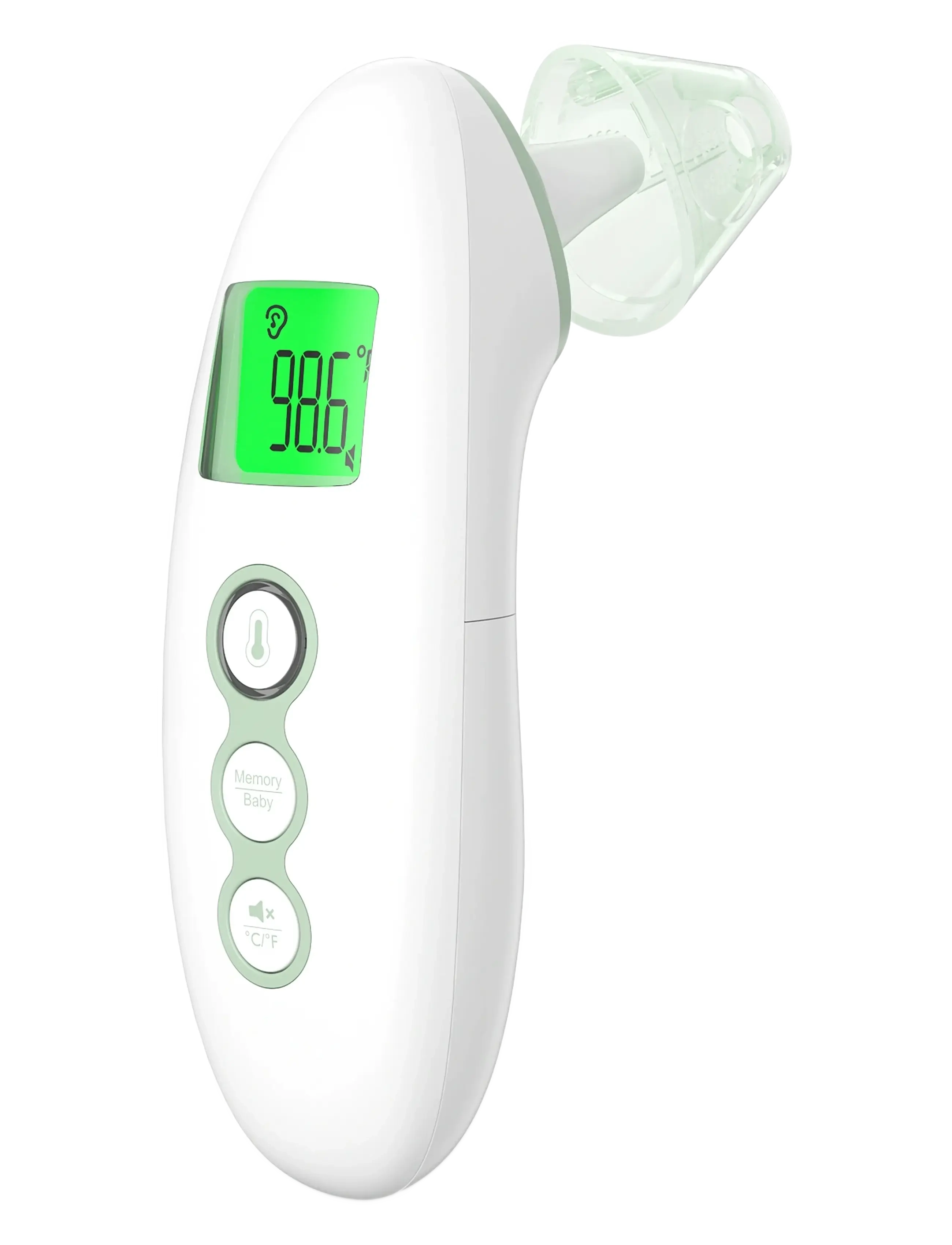 Momcozy Non-Contact Forehead And Ear Thermometer, Pande- Og Øretermometer, Hvid, Str: ONE SIZE