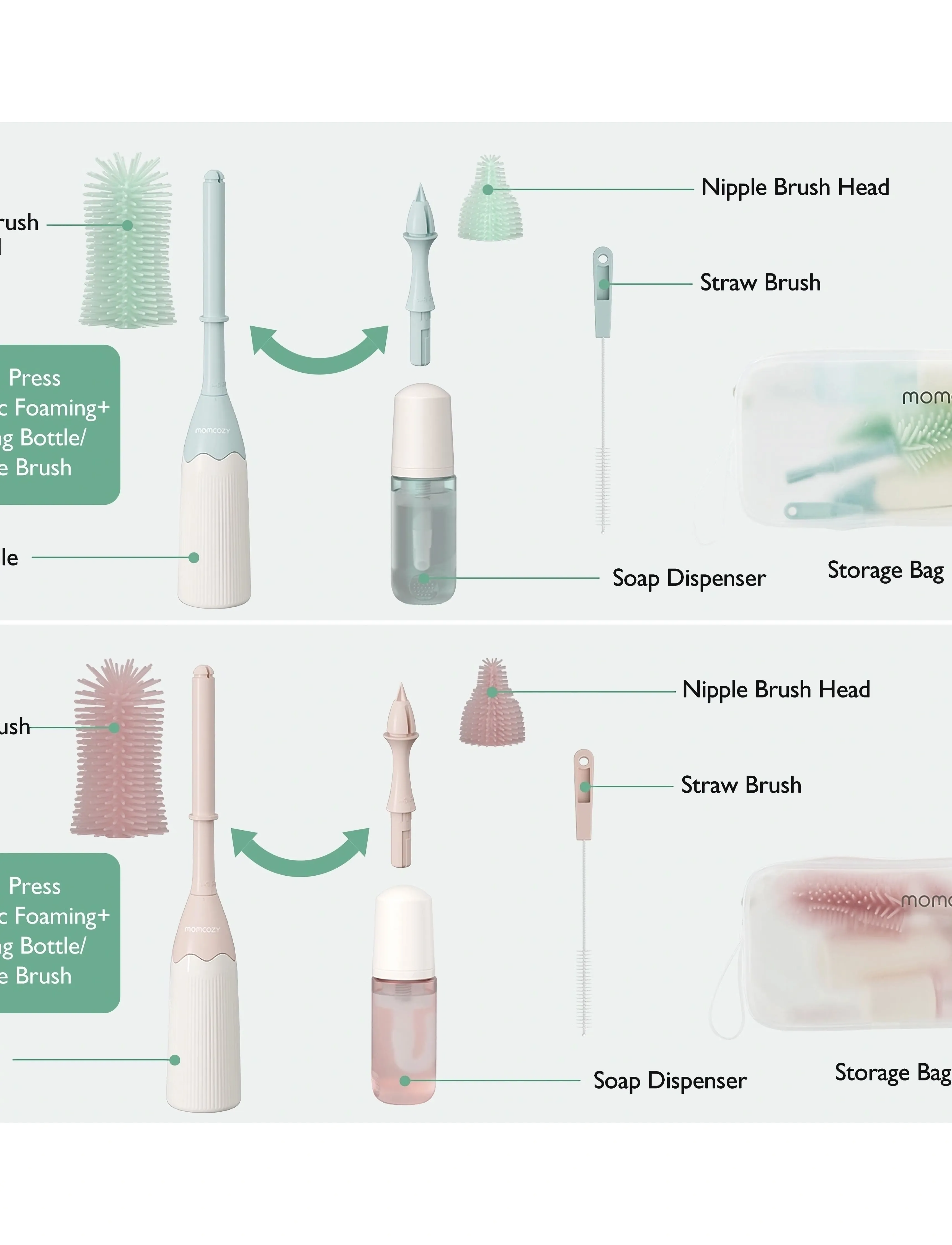 Momcozy - Momcozy  Push-Press Design Kit Green - green - 2