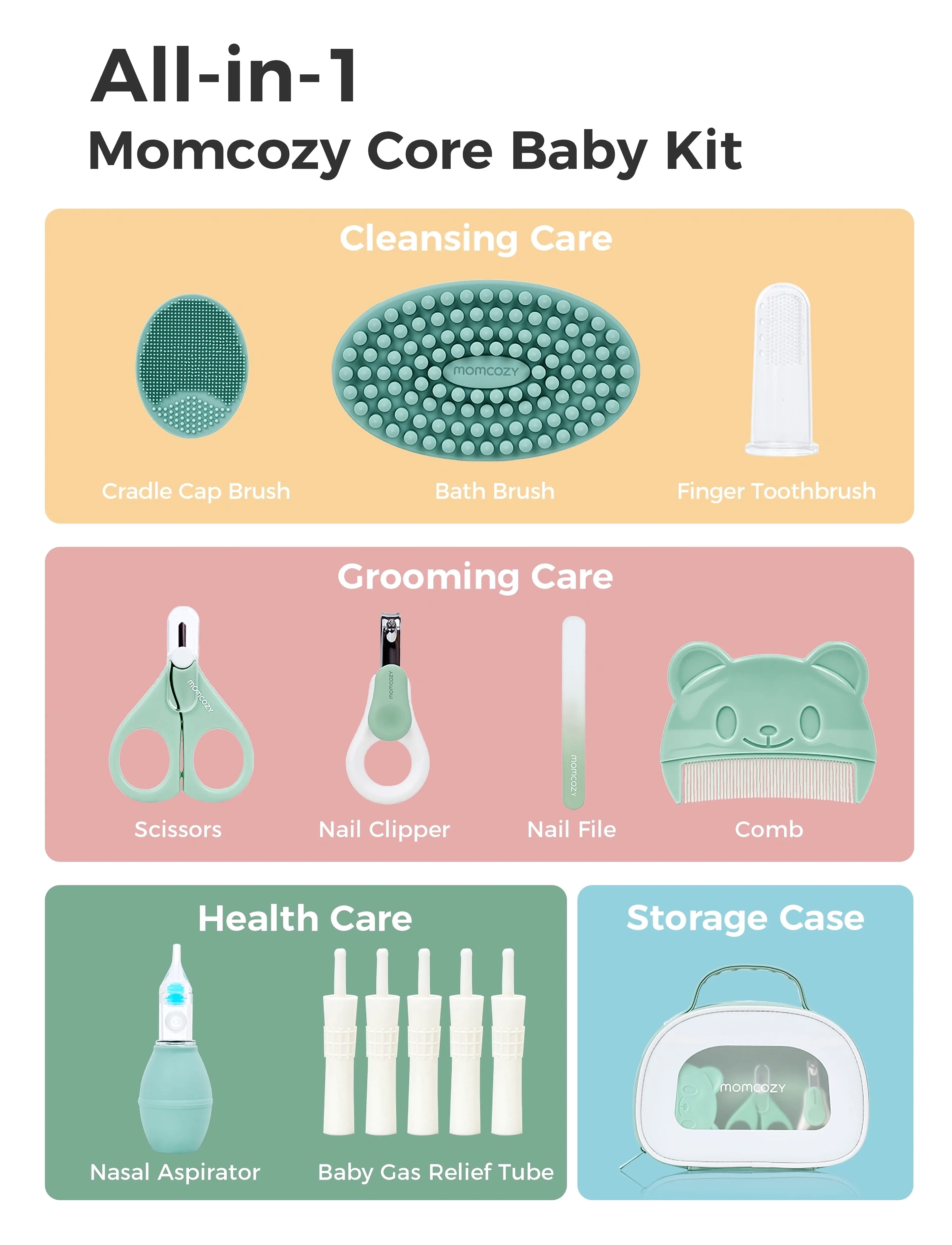 Momcozy - Momcozy  All-in-1 Core Baby Kit Grooming - multi colour - 3