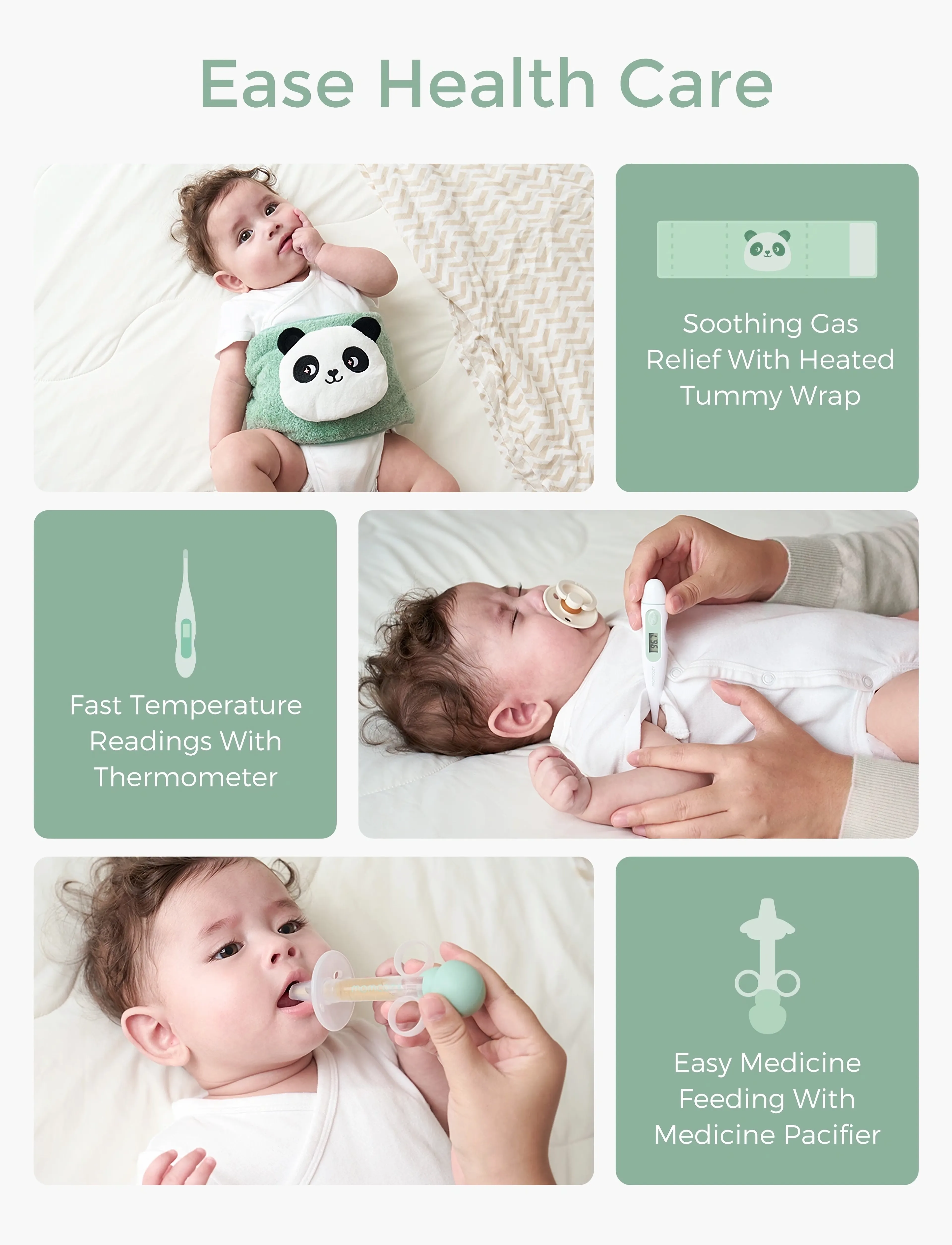 Momcozy All-In-1 Elite Baby Kit Grooming, One Size, Care & Hygiene, Grün - Accessories, Kinder