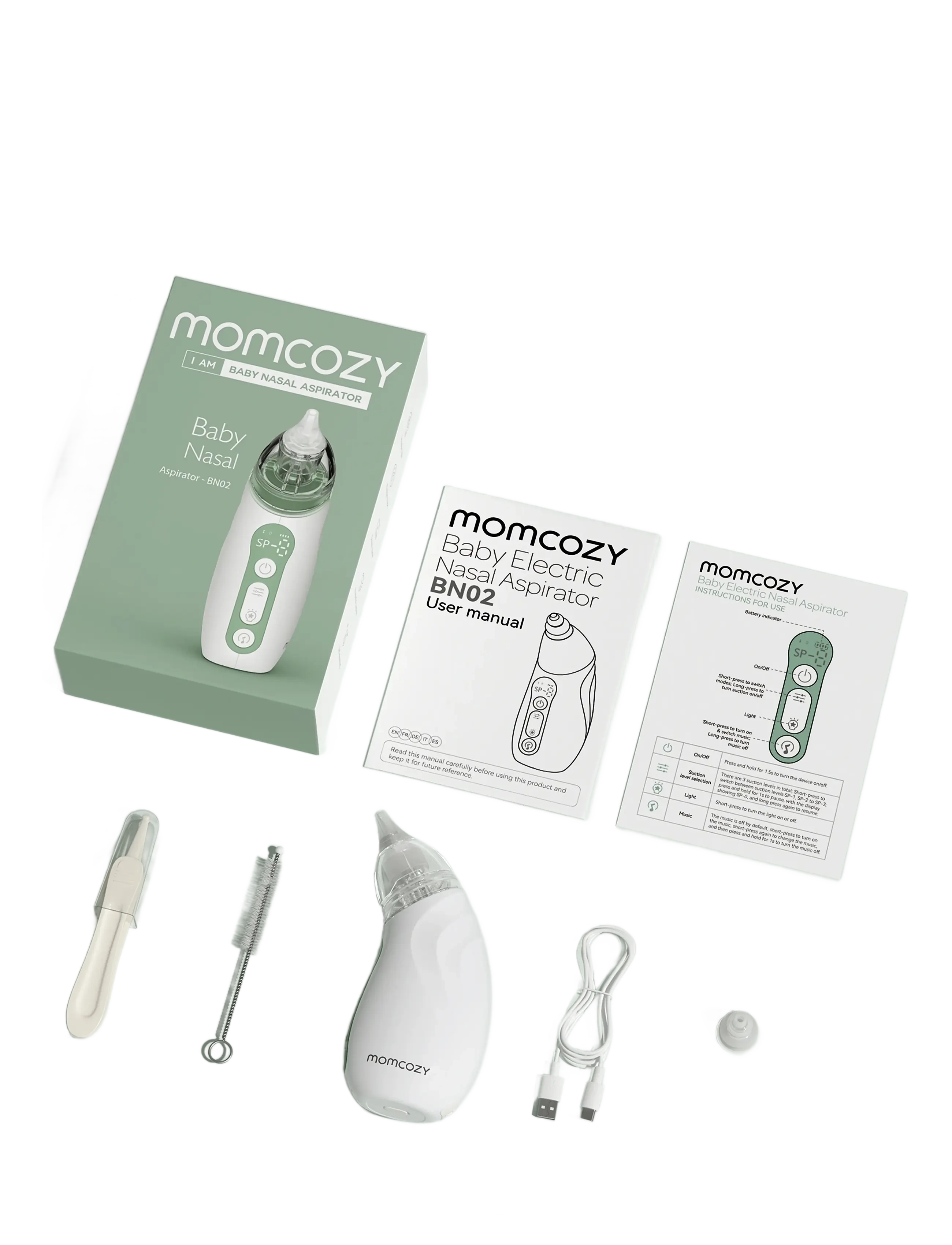 Momcozy - Momcozy  Long Battery Life Nasal Aspirator - santé du bébé - white - 3