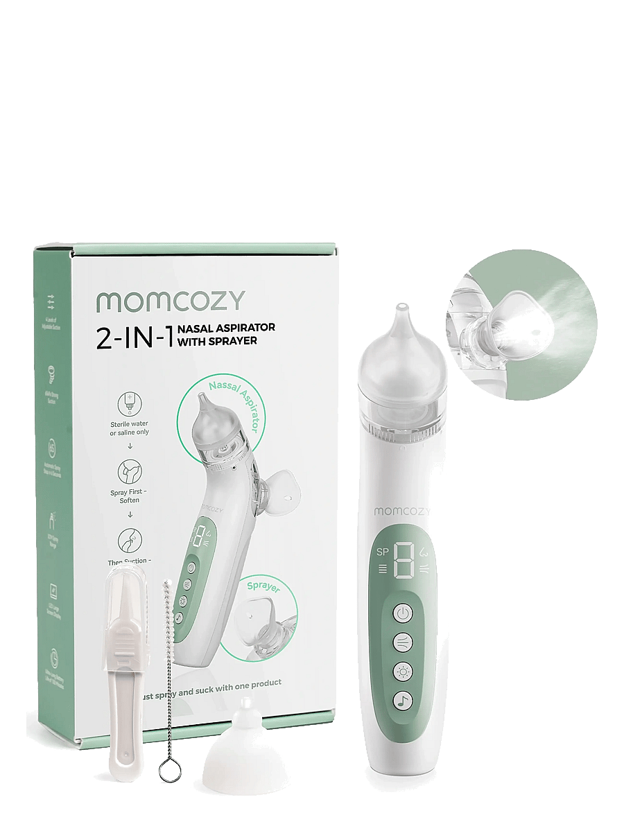 Momcozy - Momcozy BreezyClear™ 2-in-1 Spray & Suction Electric Nasal Aspirator - thermomètre - white - 2