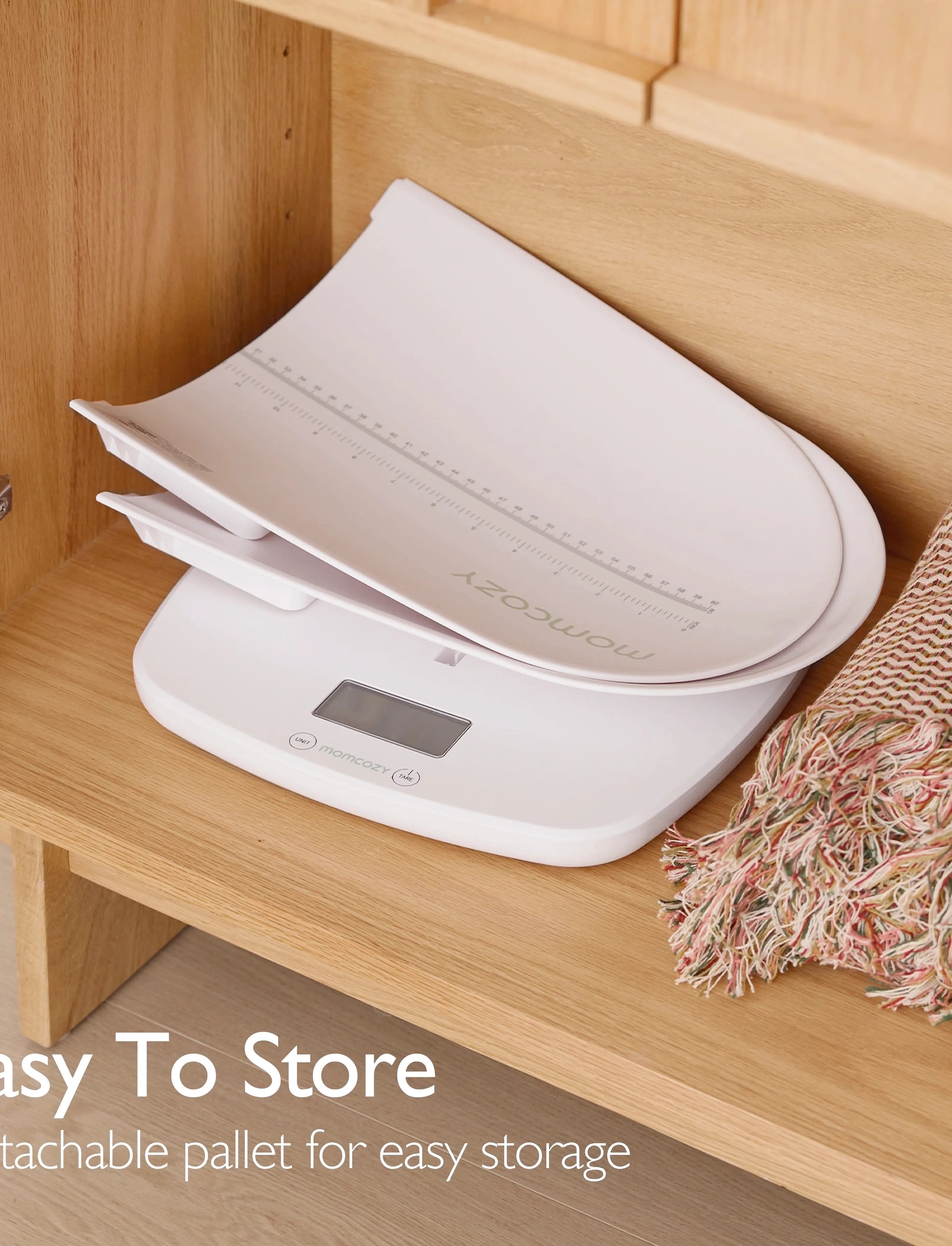 Momcozy - Momcozy  Multi-Function Weight & Height Measurement Baby Scale - hygiejnetilbehør - white - 3