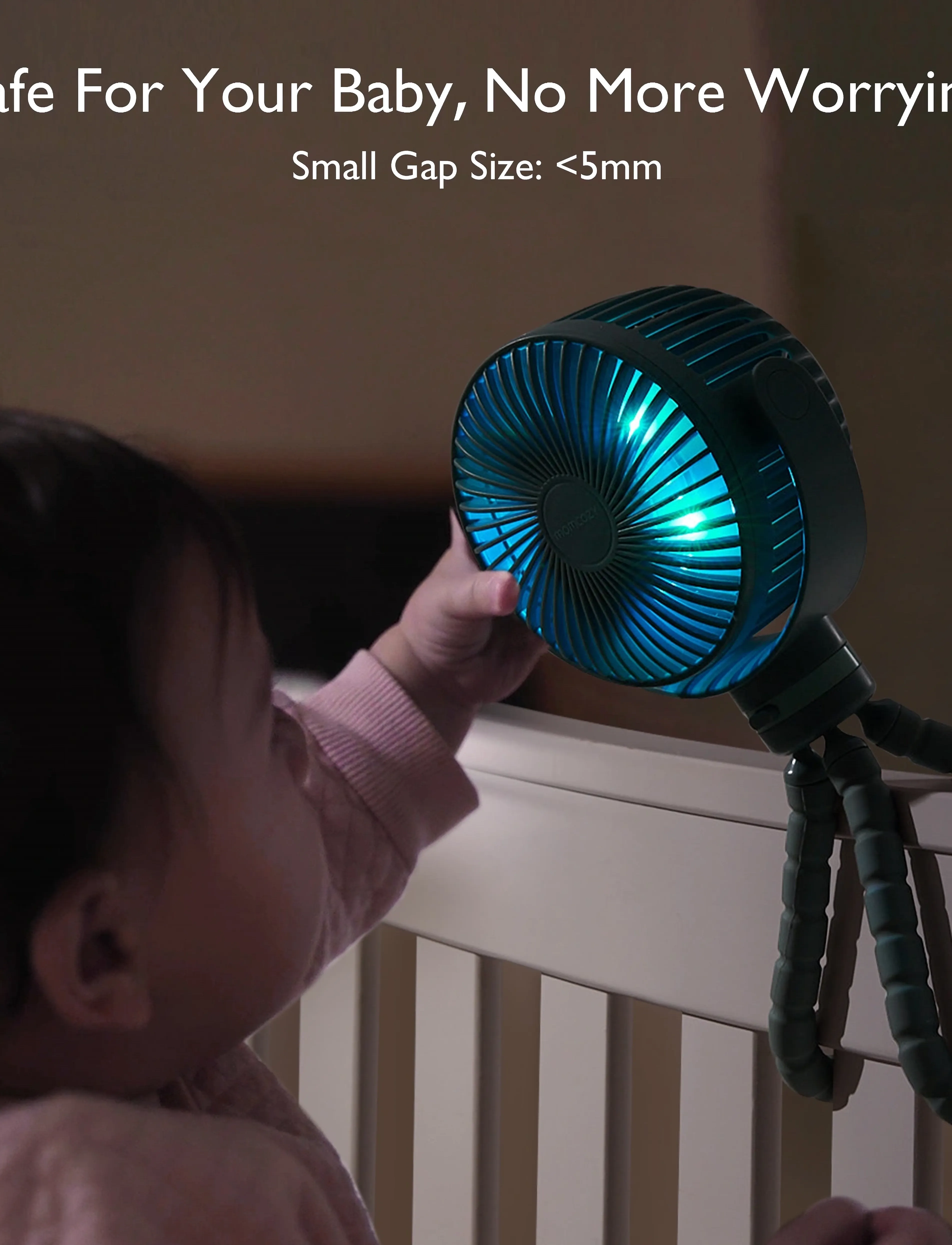 Momcozy - Momcozy  Portable Stroller Fans Green - green - 5