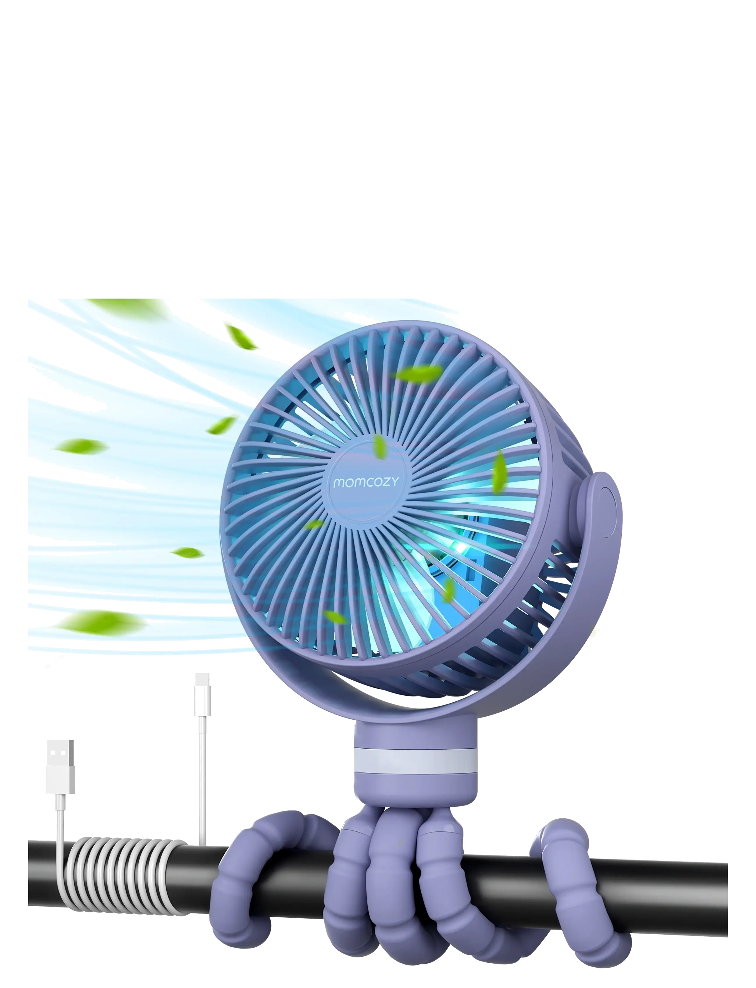 Momcozy Momcozy  Portable Stroller Fans Purple - Baby products - PURPLE / purple