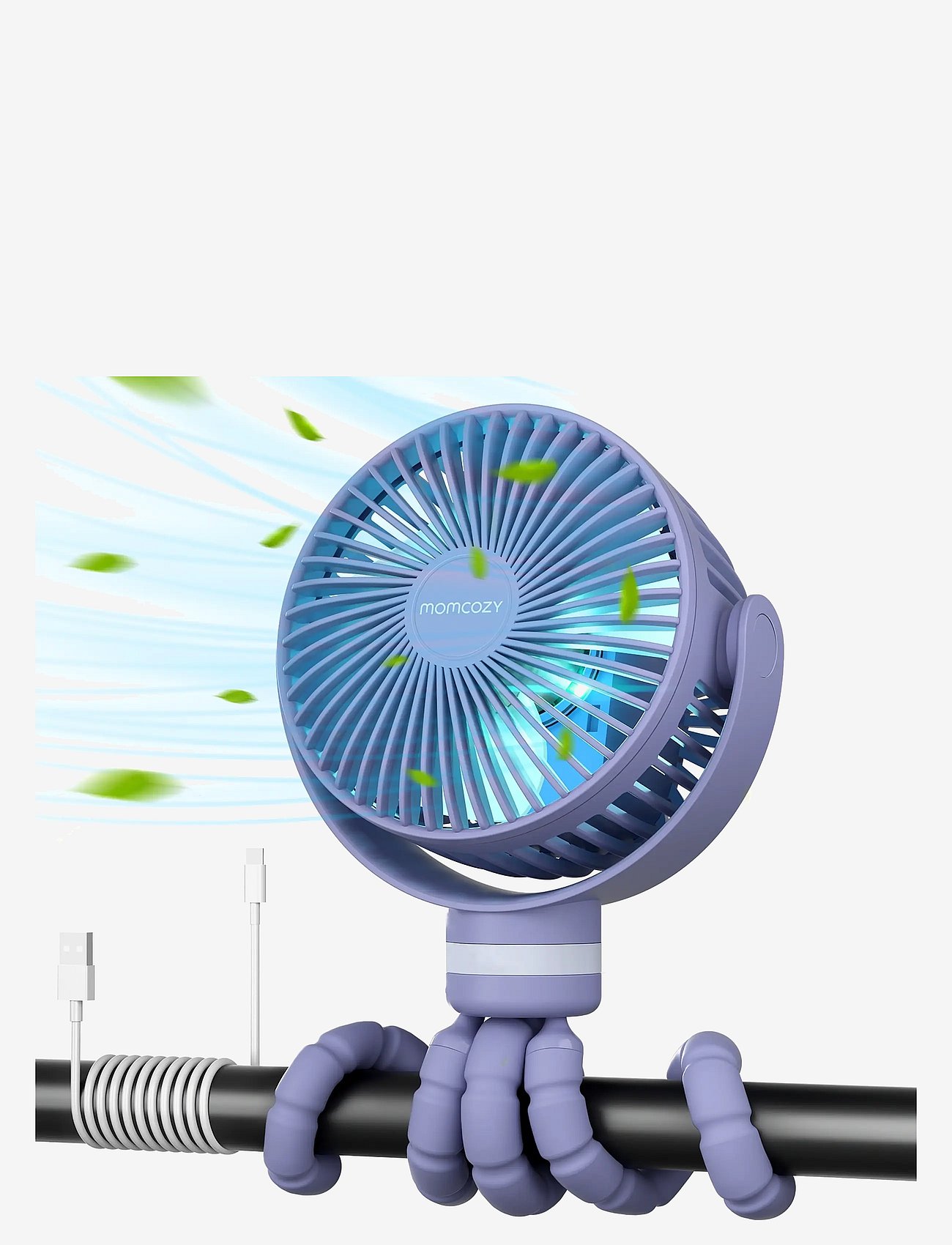 Momcozy Portable Stroller Fans Purple - Purple - ONE SIZE