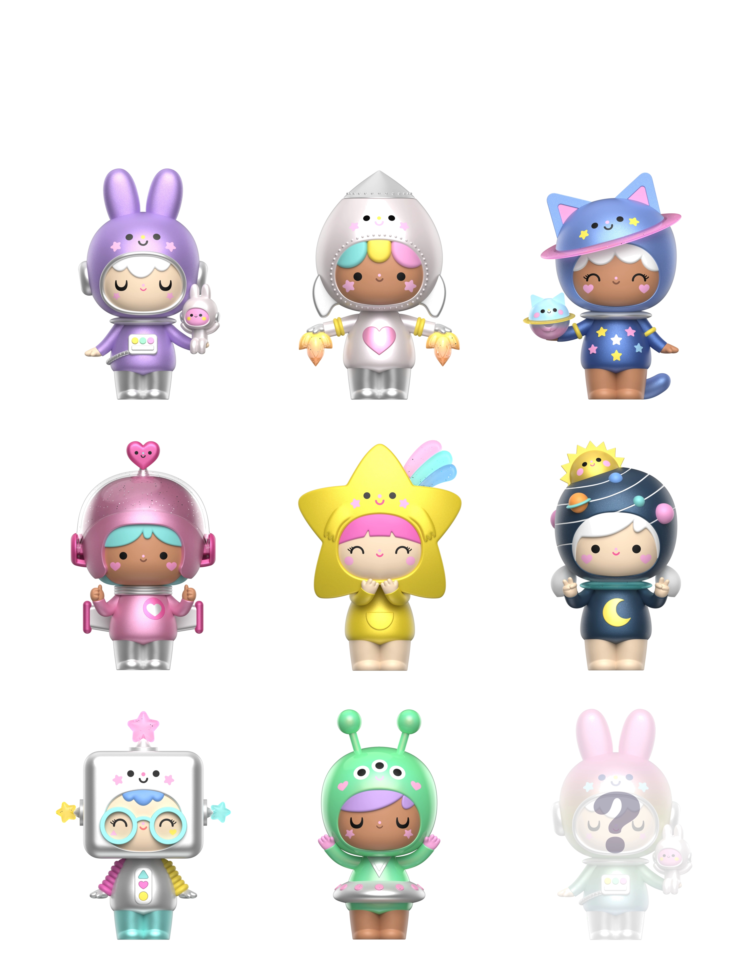 Momiji - Momiji Out Of This World Vinyl Message Dolls 7,5cm - multi - 2
