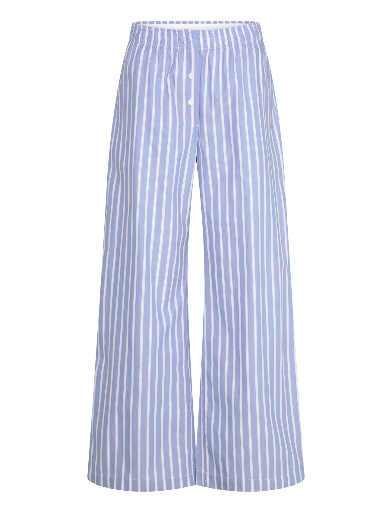 Monki Wide-Leg Cotton Twill Trousers - - XXS 1