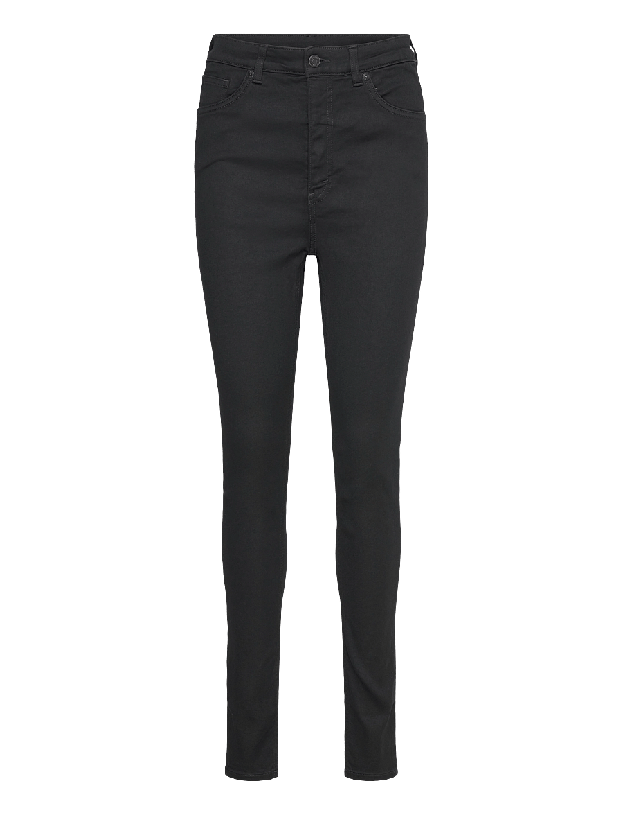 Monki - Oki high waist tight jeans - liibuvad teksad - black - 0