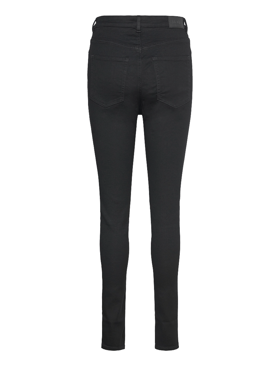Monki - Oki high waist tight jeans - liibuvad teksad - black - 1