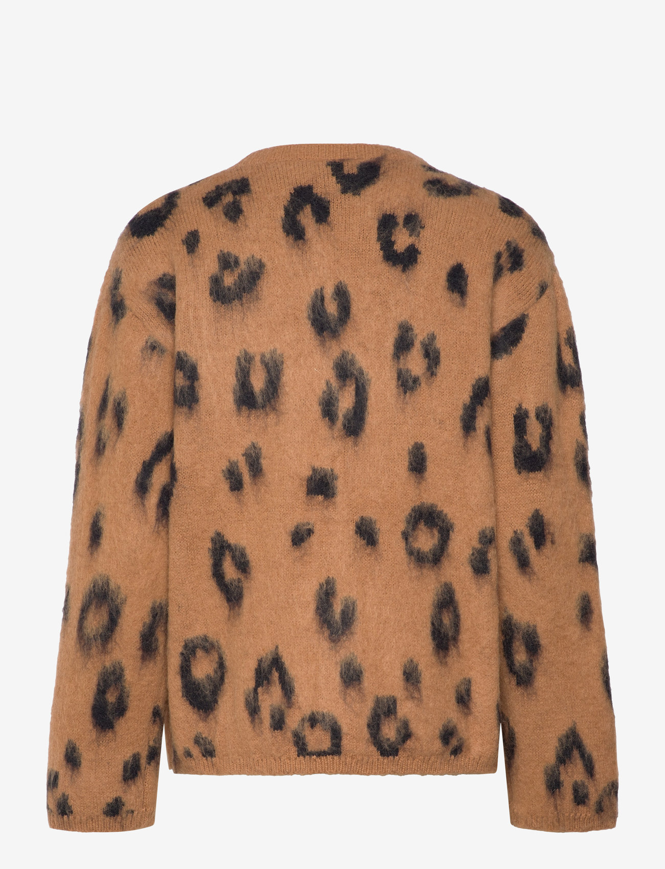 Monki - Fluffy knit cardigan - cardigans - brown medium dusty - 1