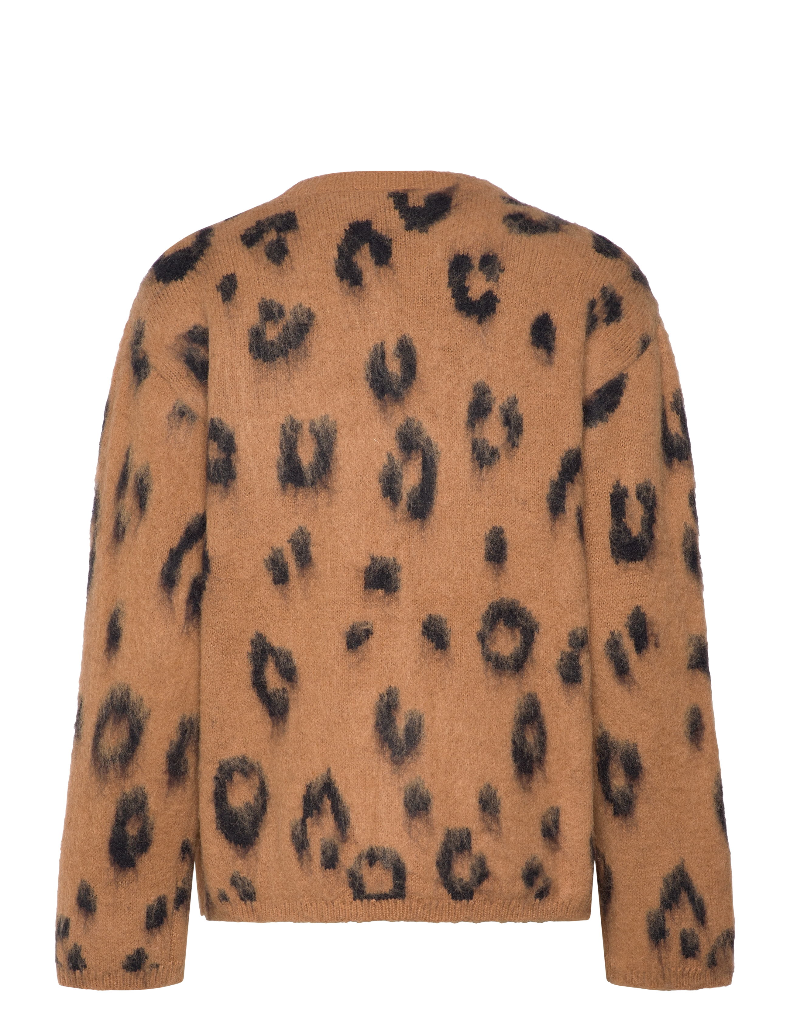 Monki - Fluffy knit cardigan - kardigani - brown medium dusty - 1