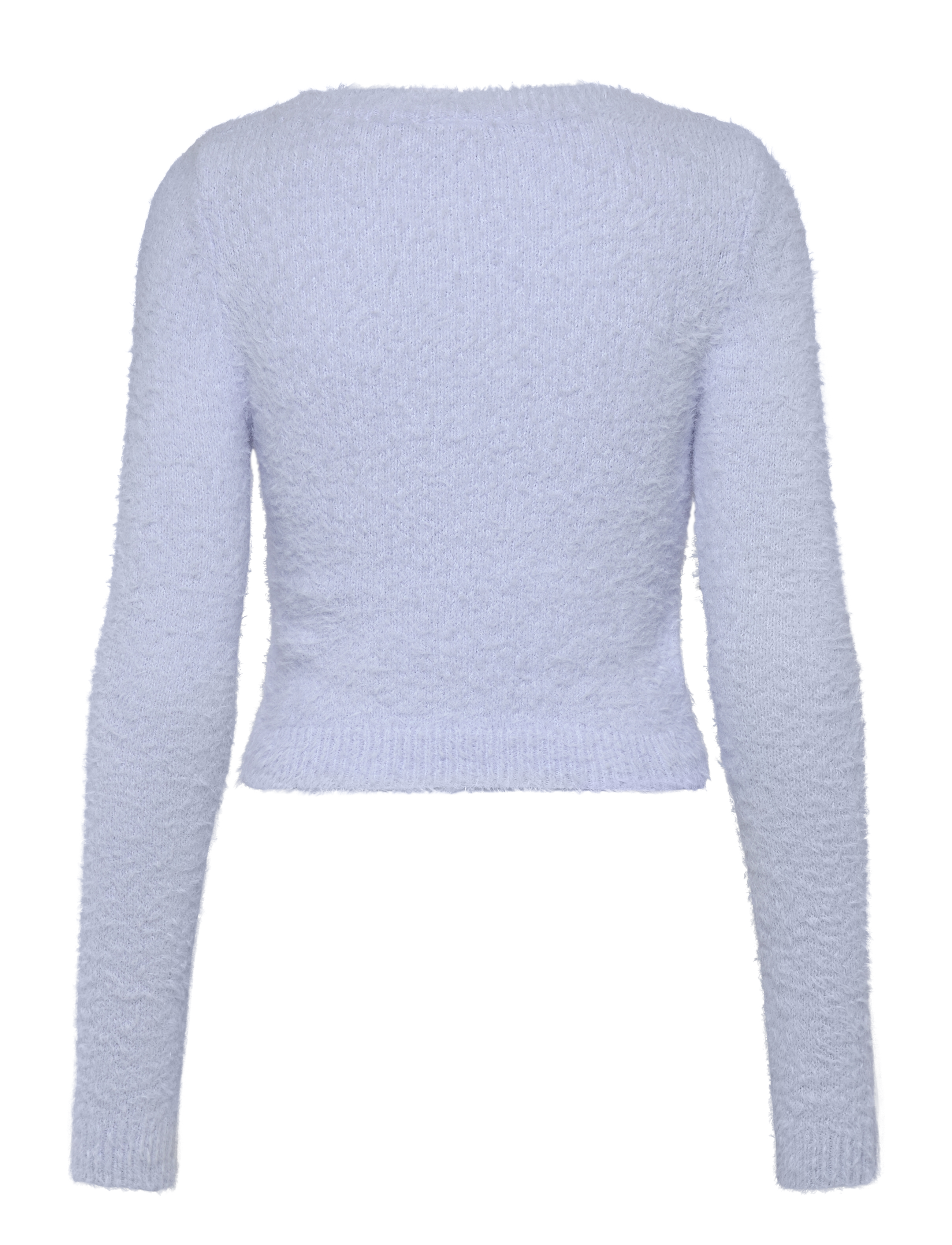 Monki - Fluffy knitted boat neck sweater - peysur - light blue - 1