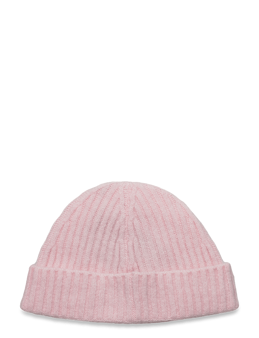 Monki - Ribbed beanie - beanies - light pink - 0