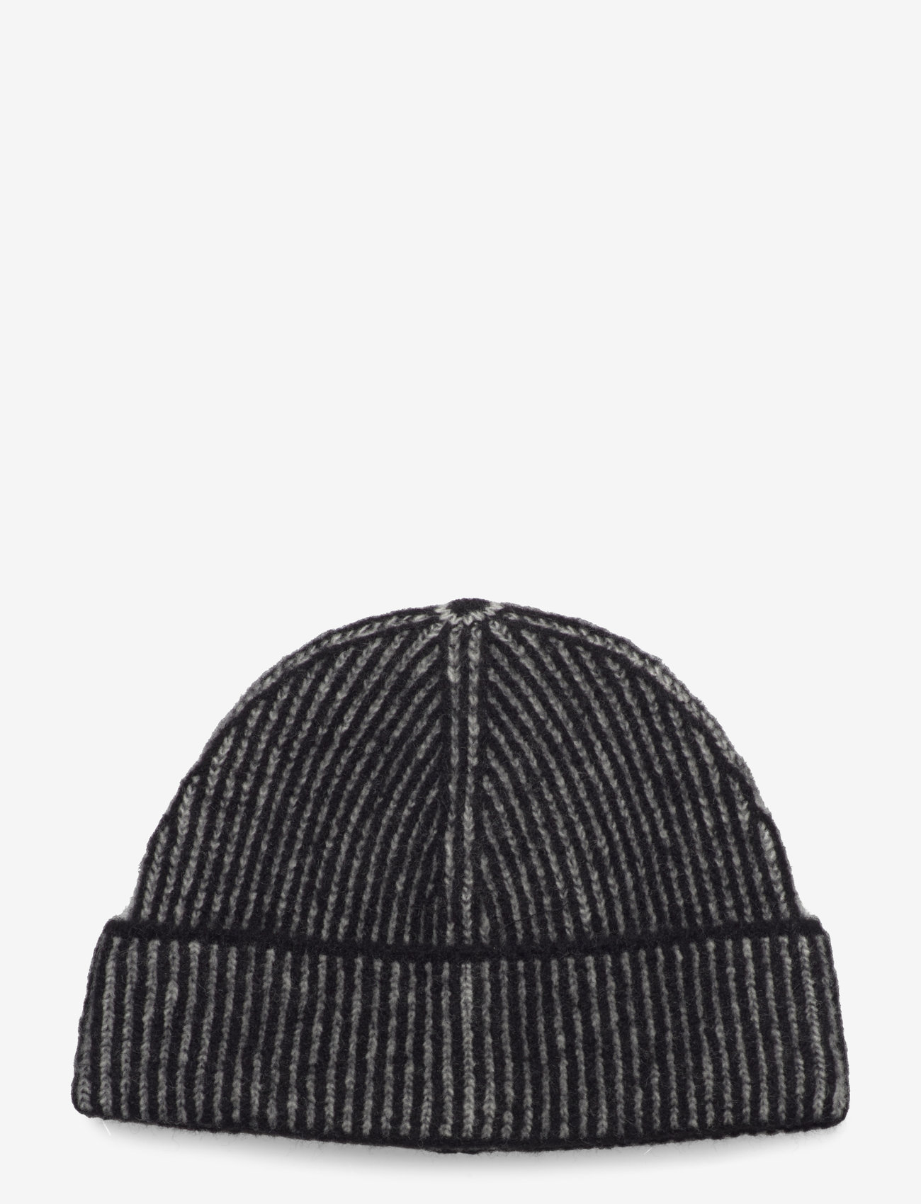 Monki - Ribbed beanie - mützen - white and black - 0