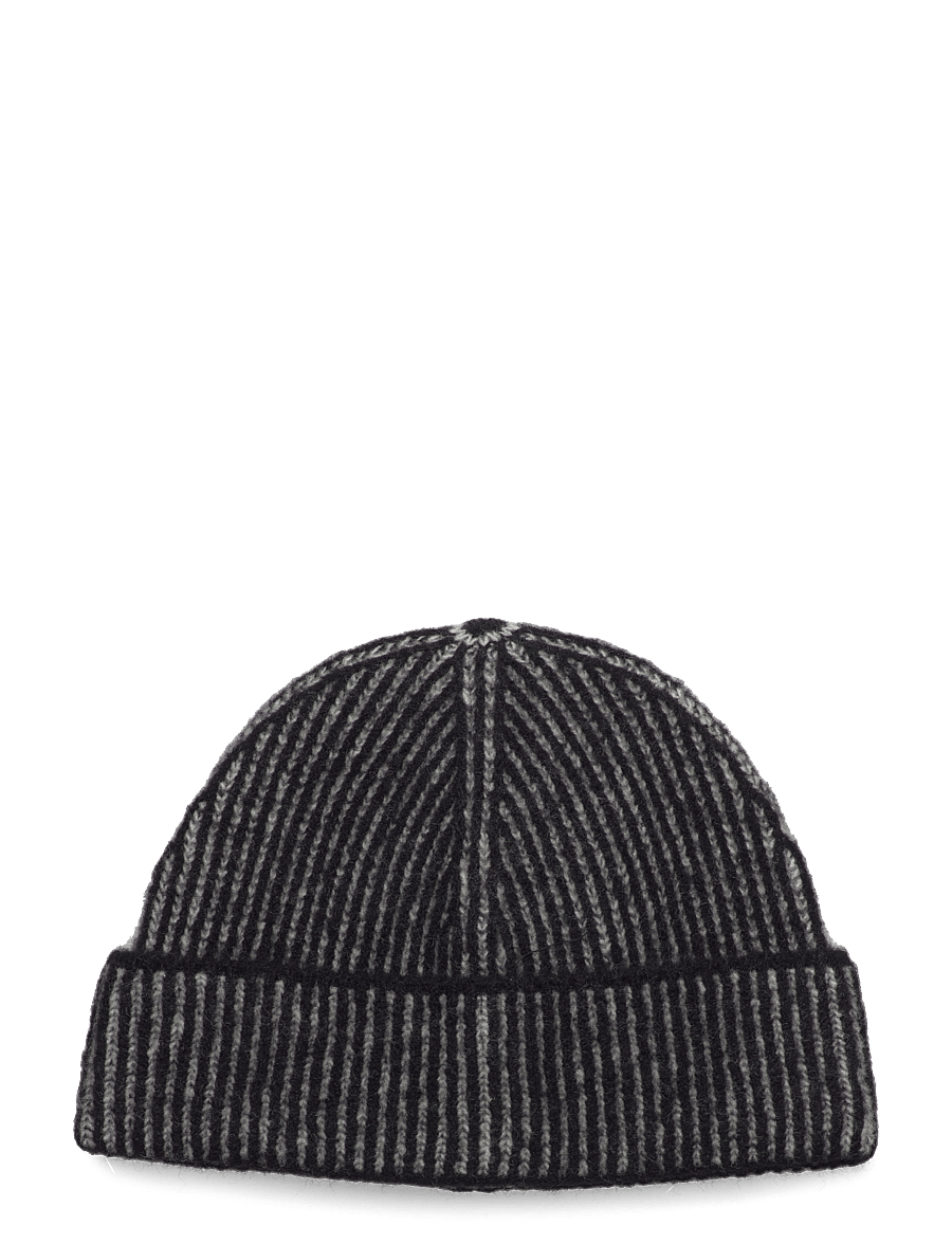 Monki - Ribbed beanie - huer - white and black - 0