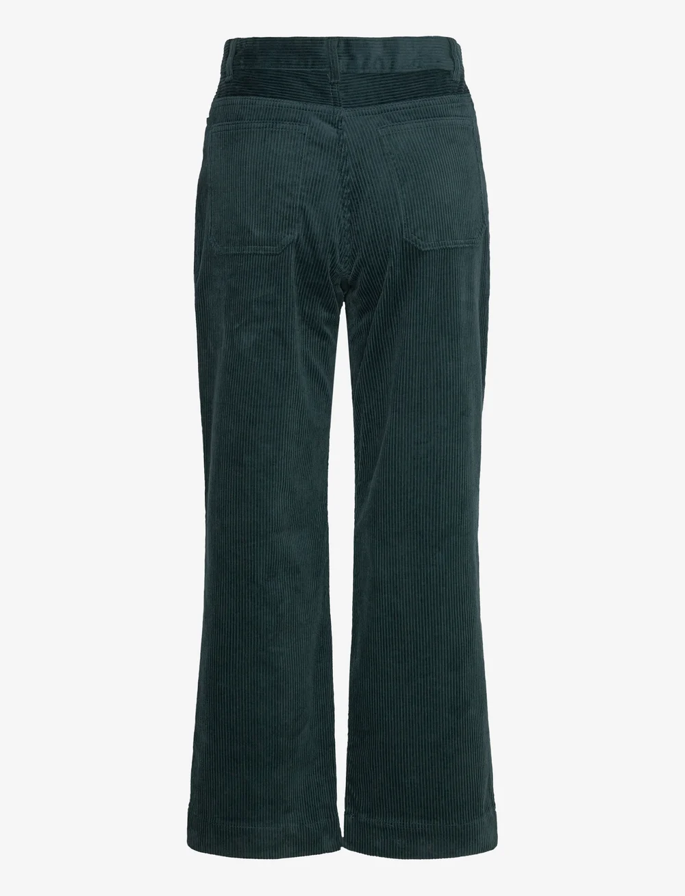 Monki - Regular waist straight leg corduroy trousers - bukser med lige ben - dark green - 1