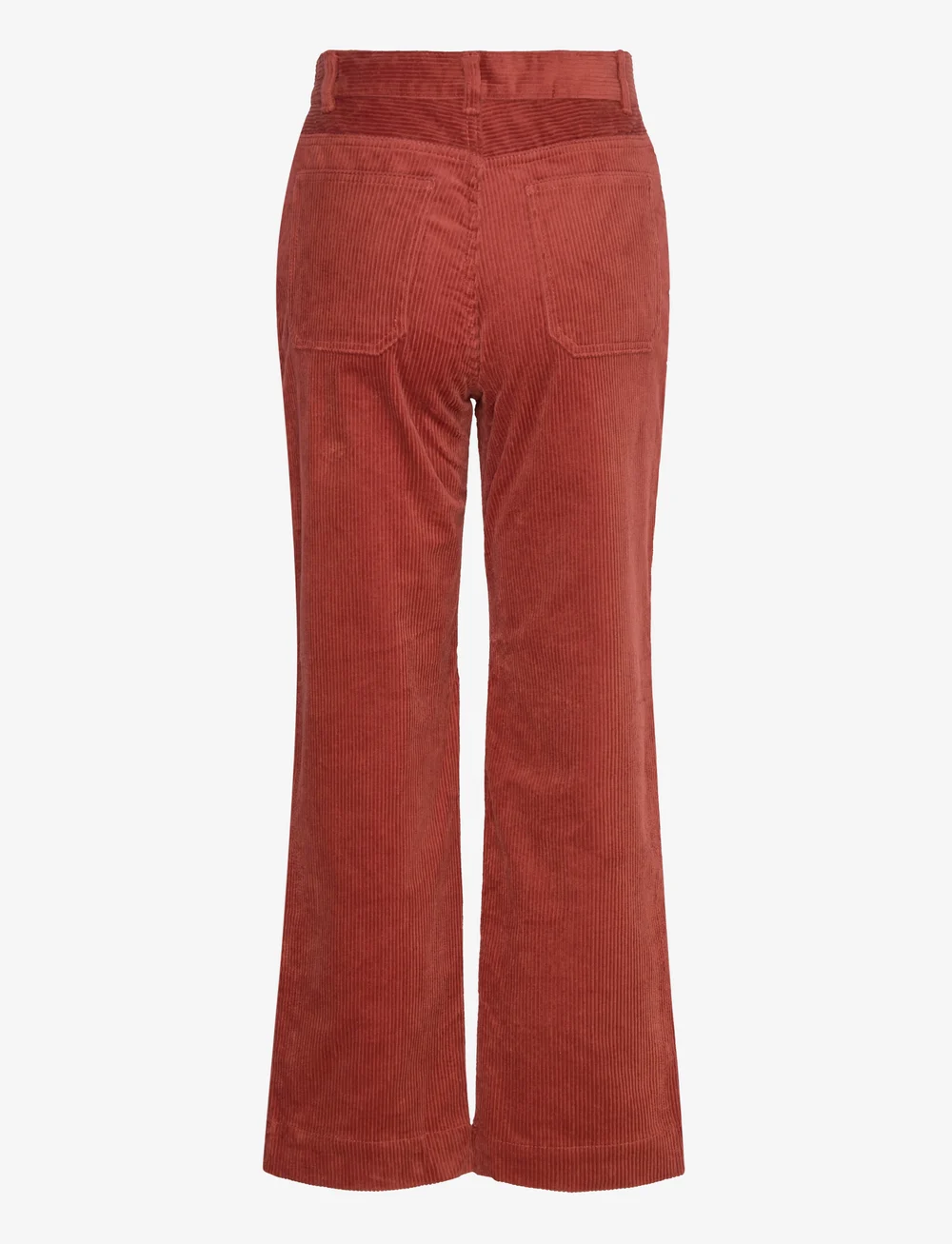 Monki - Regular waist straight leg corduroy trousers - bukser med lige ben - dark orange - 1