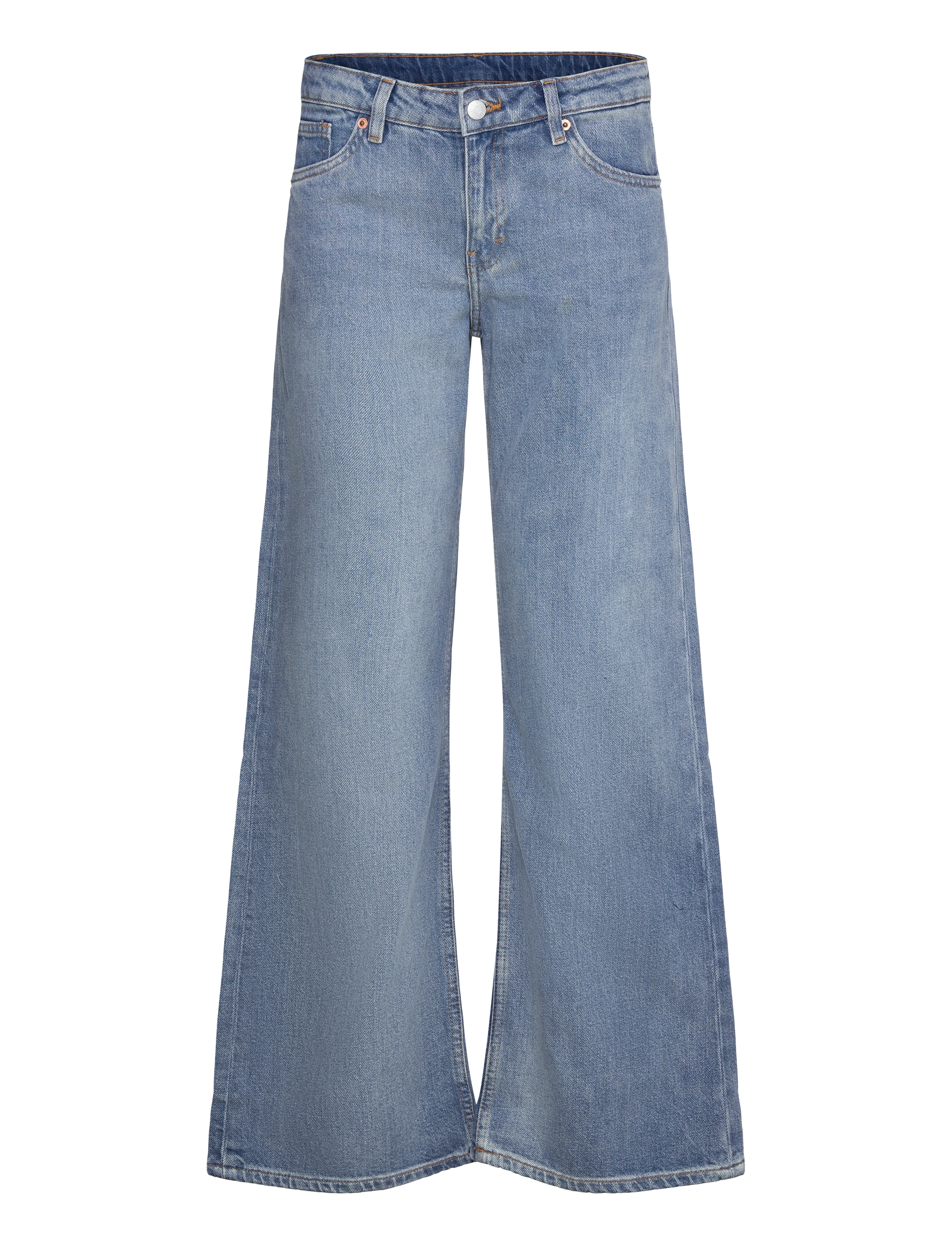 Monki Imoo low waist wide leg jeans - Tøj - MID BLUE / blue