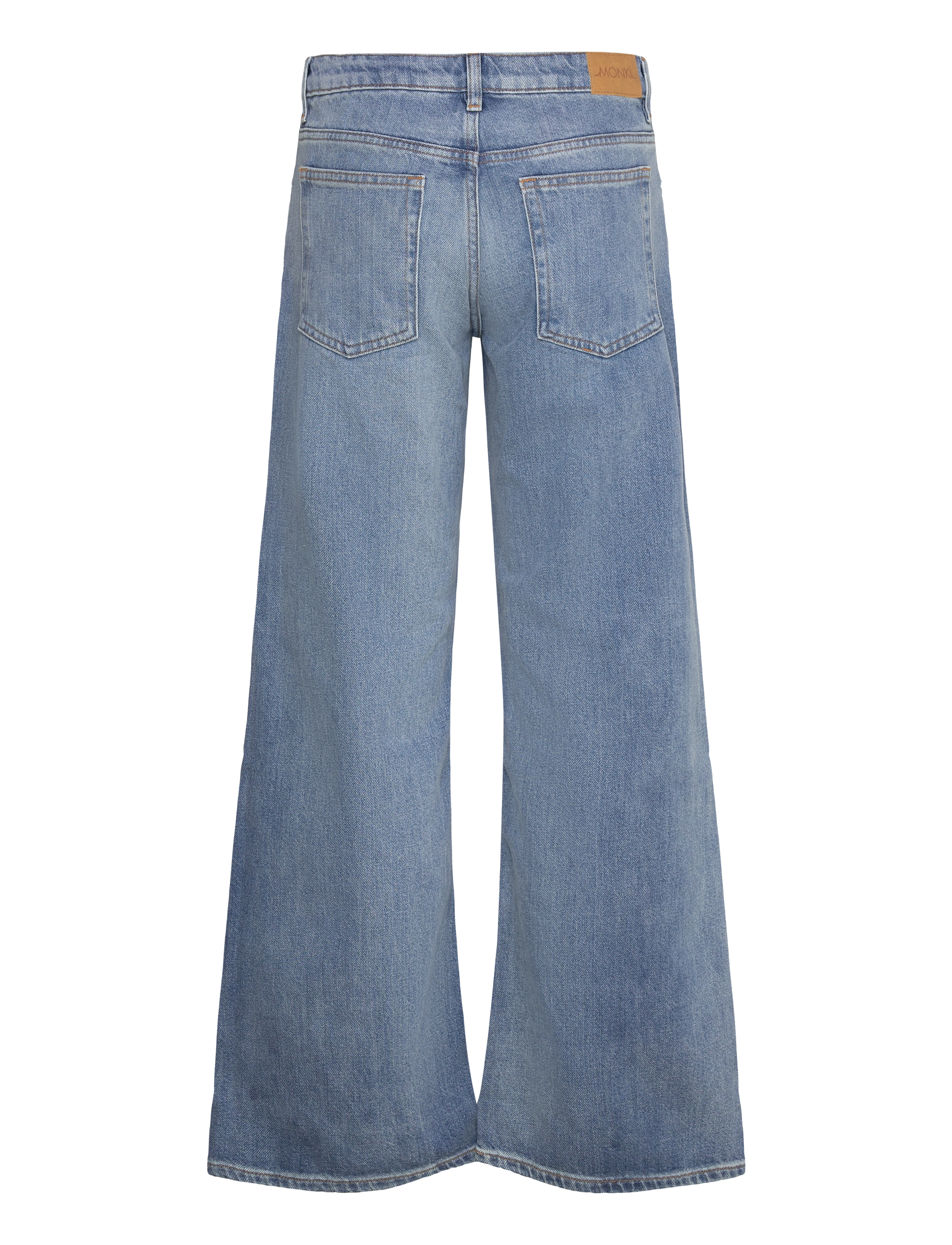 Monki - Imoo low waist wide leg jeans - mid blue - 1