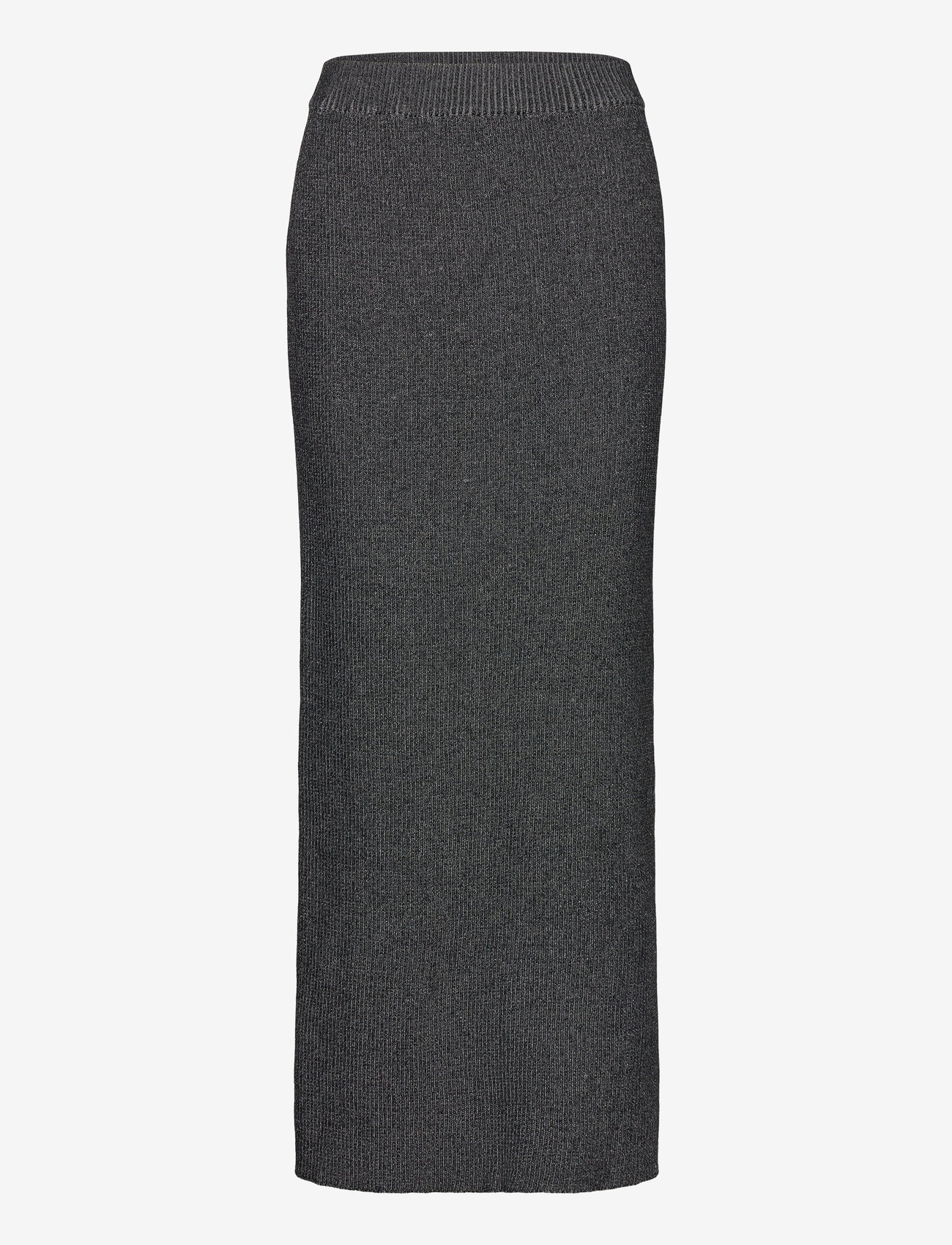 Monki - Rib knit maxi skirt - stickade kjolar - black - 0