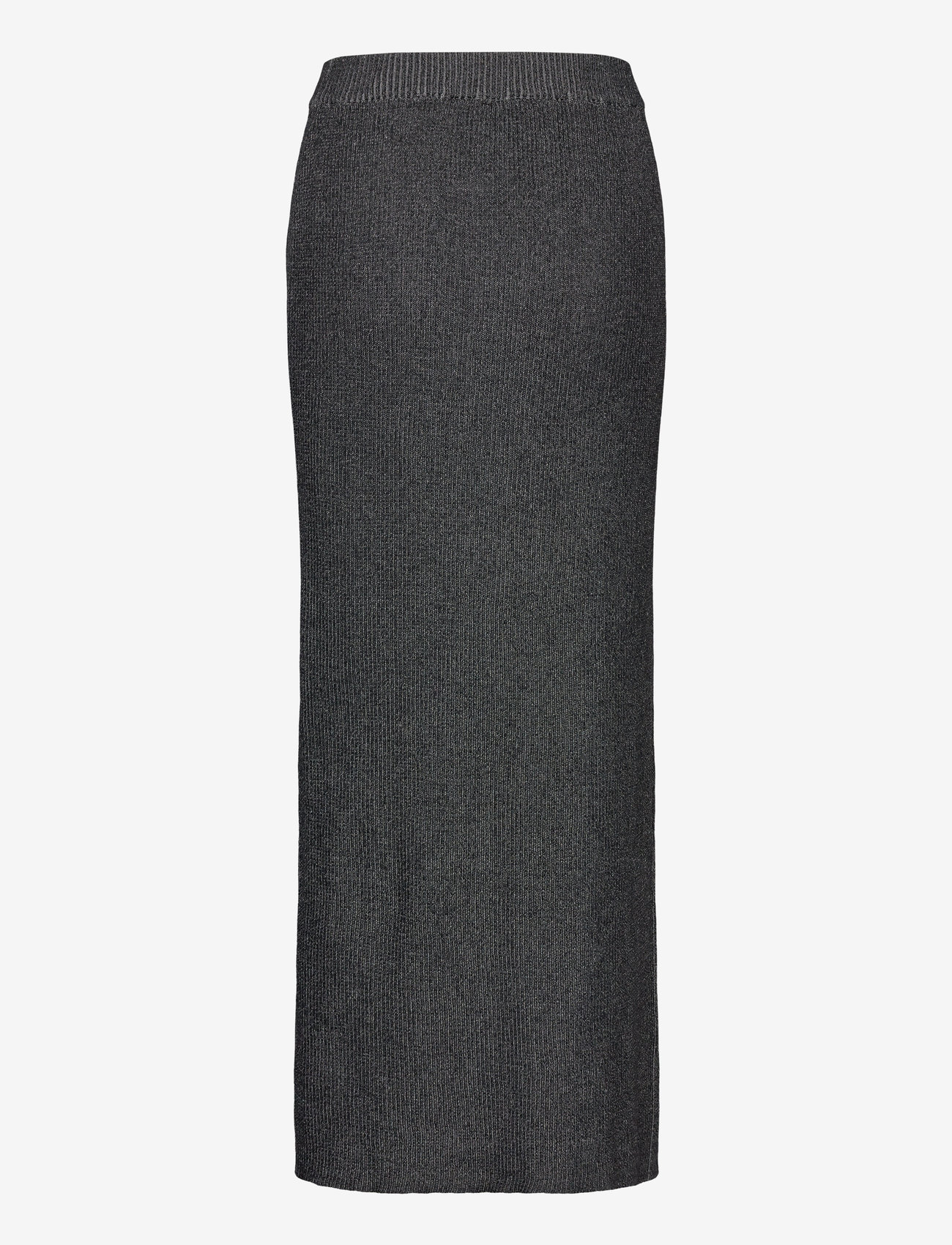 Monki - Rib knit maxi skirt - stickade kjolar - black - 1