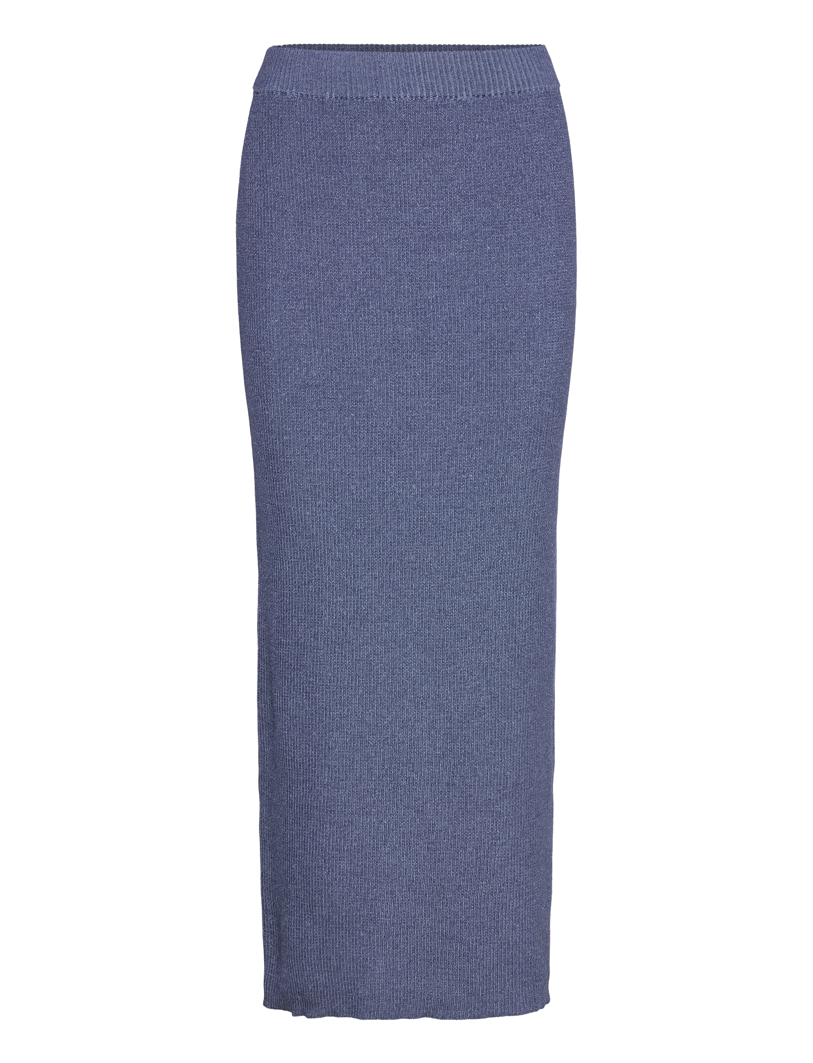 Monki Rib knit maxi skirt - Maxi nederdele - DUSTY BLUE / blue