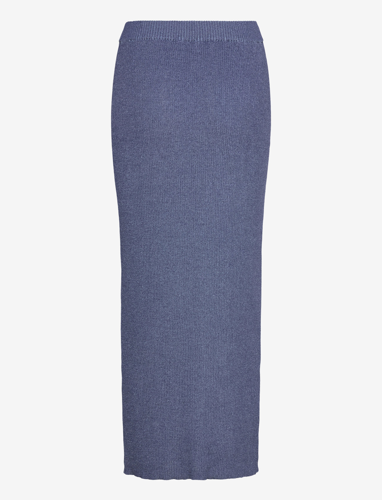Monki - Rib knit maxi skirt - stickade kjolar - dusty blue - 1