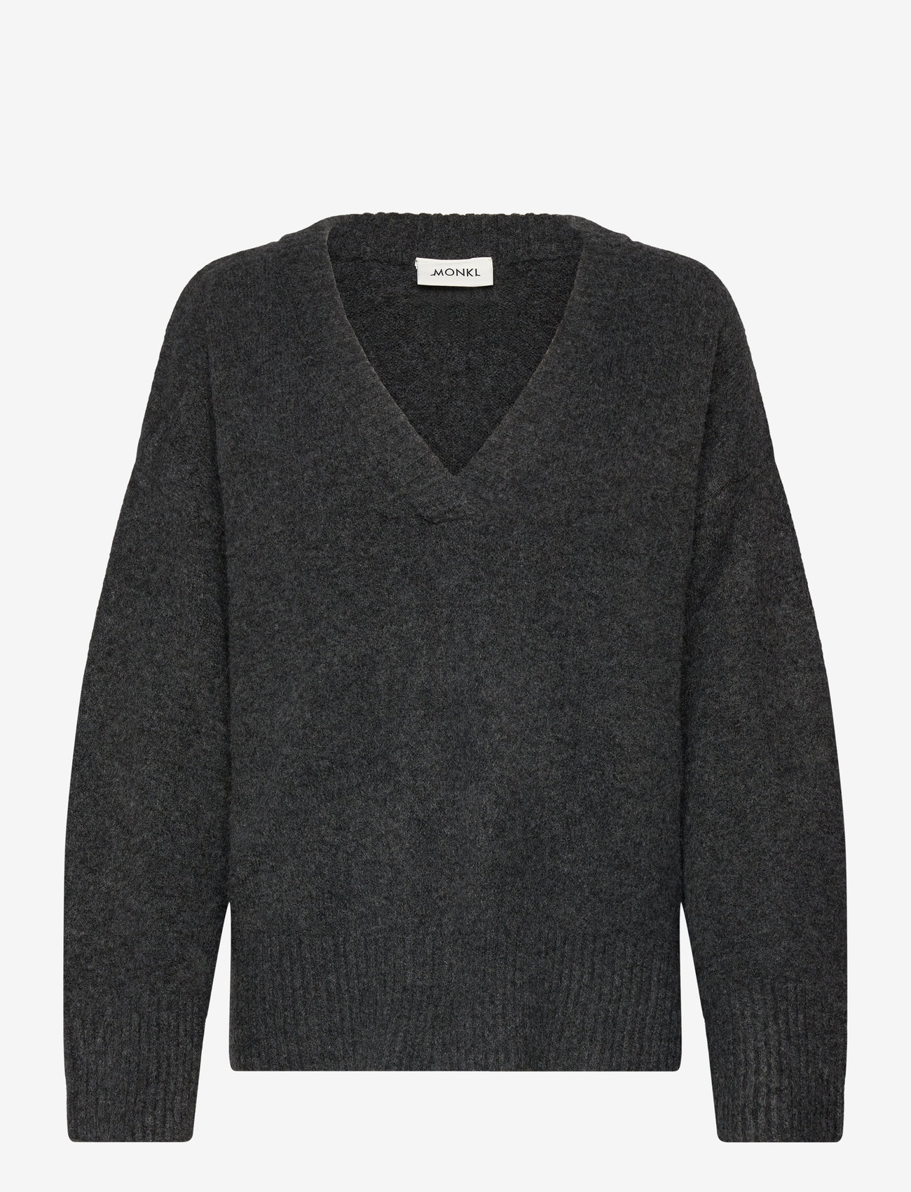 Monki - Oversized wool blend sweater - stickade tröjor - dark grey - 0
