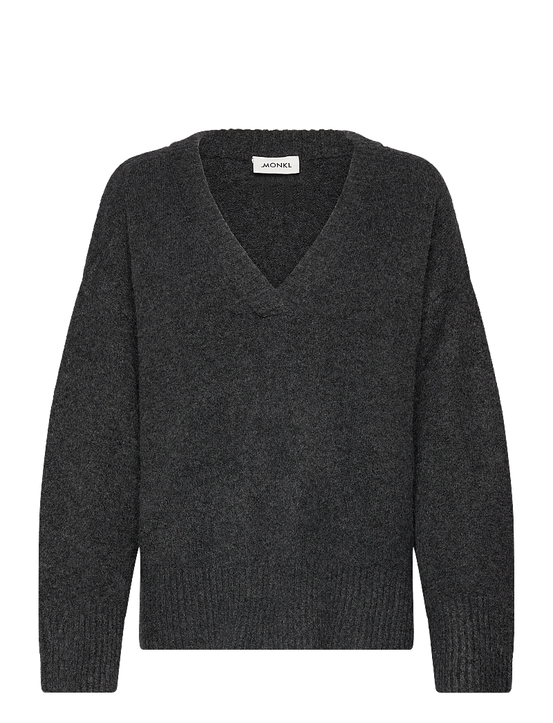 Monki - Oversized wool blend sweater - stickade tröjor - dark grey - 0