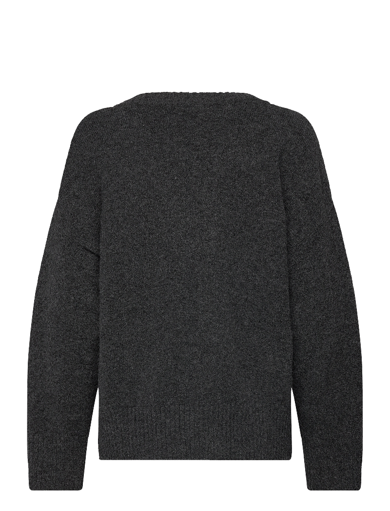 Monki - Oversized wool blend sweater - stickade tröjor - dark grey - 1