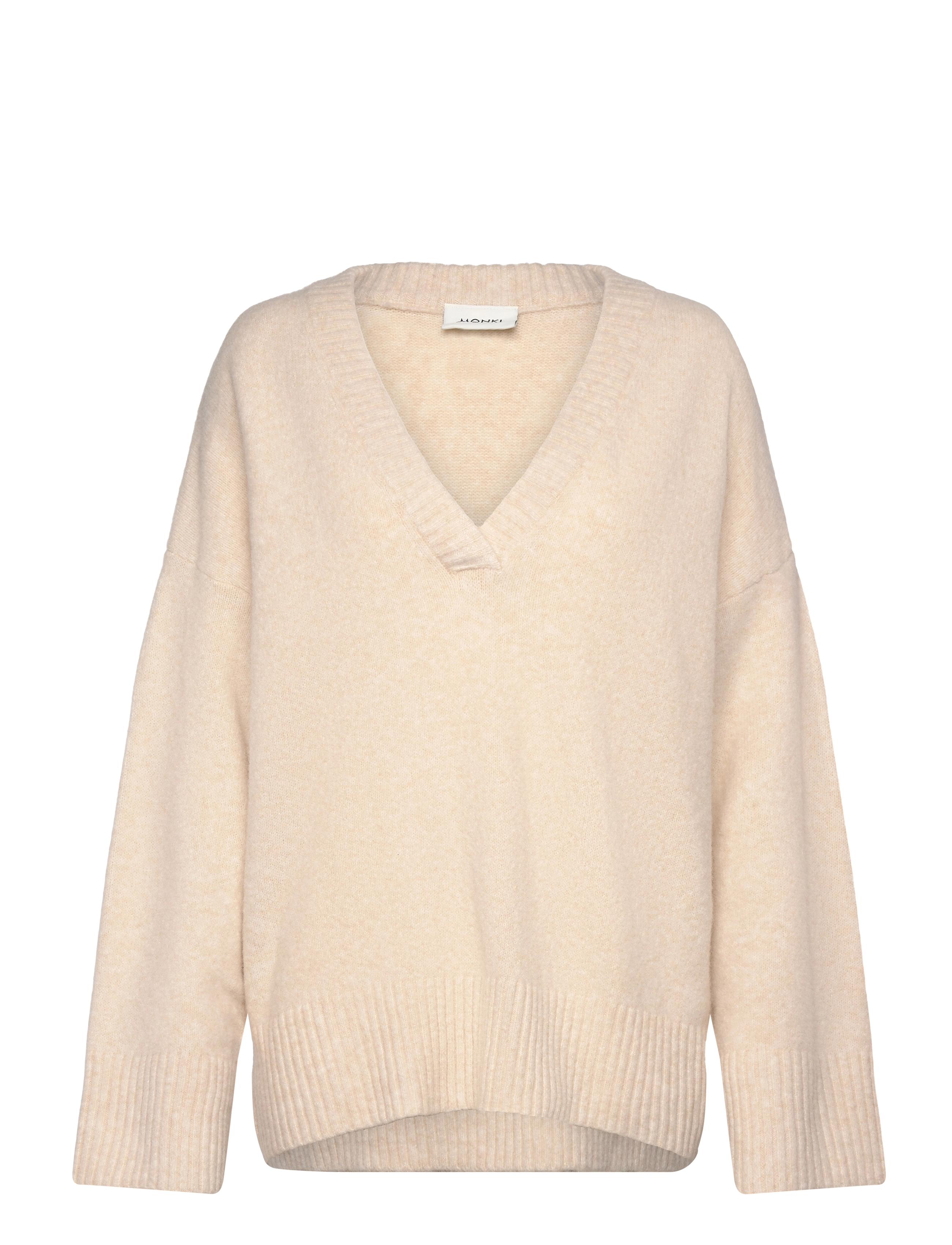 Monki Oversized wool blend sweater - Transitional Layering - OFF-WHITE / cream