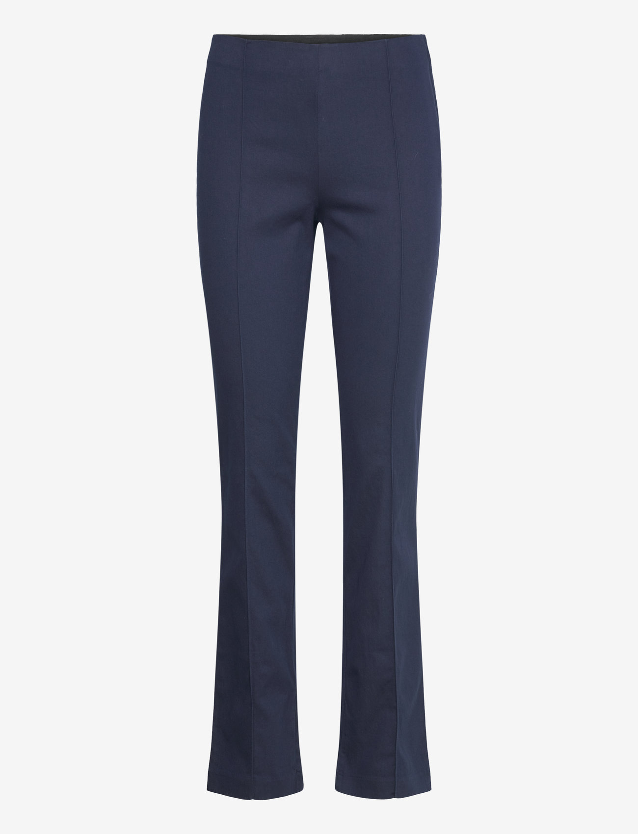 Monki - Regular waist press crease trousers - slim fit trousers - navy - 0