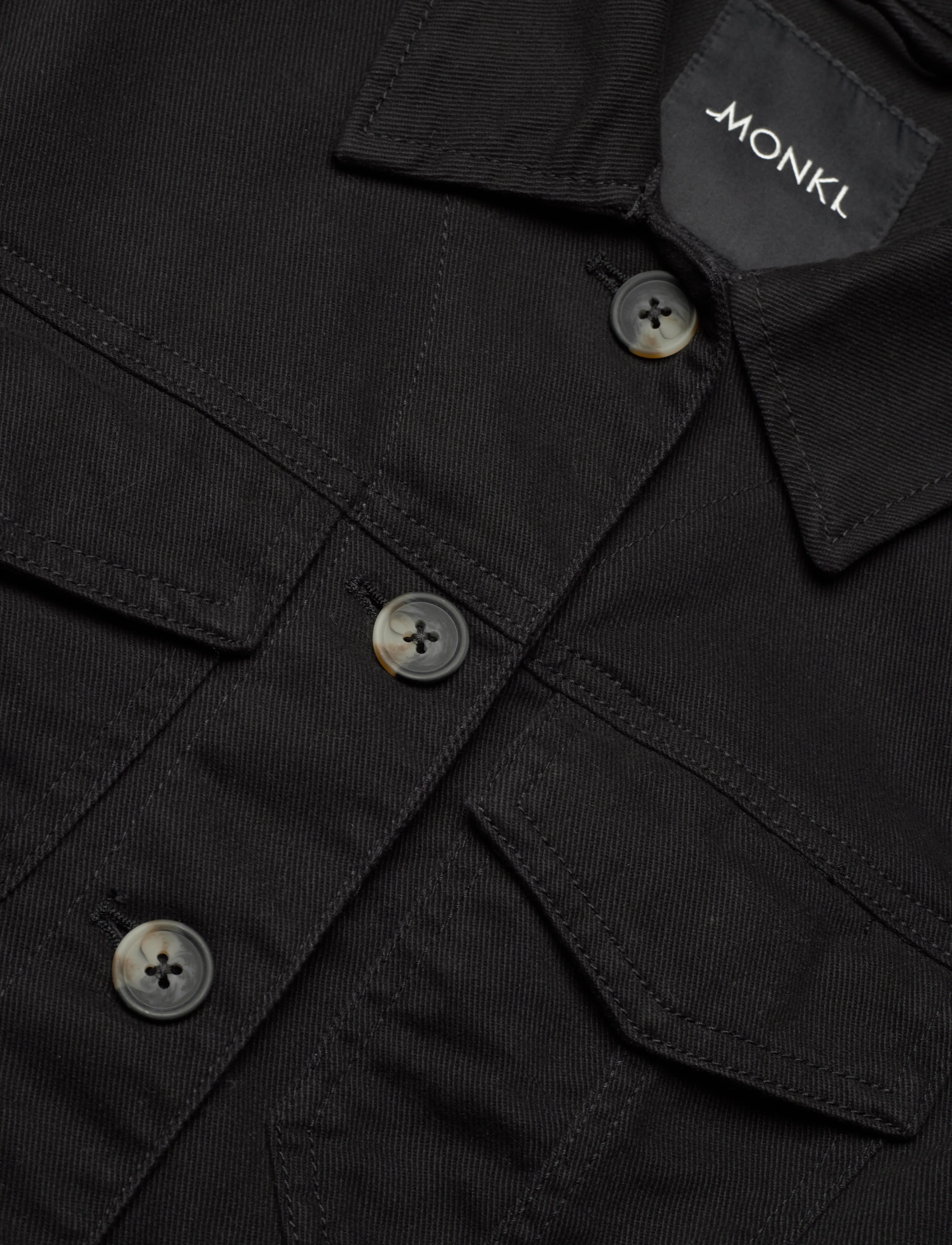 Monki - Cropped Twill Jacket - black - 2