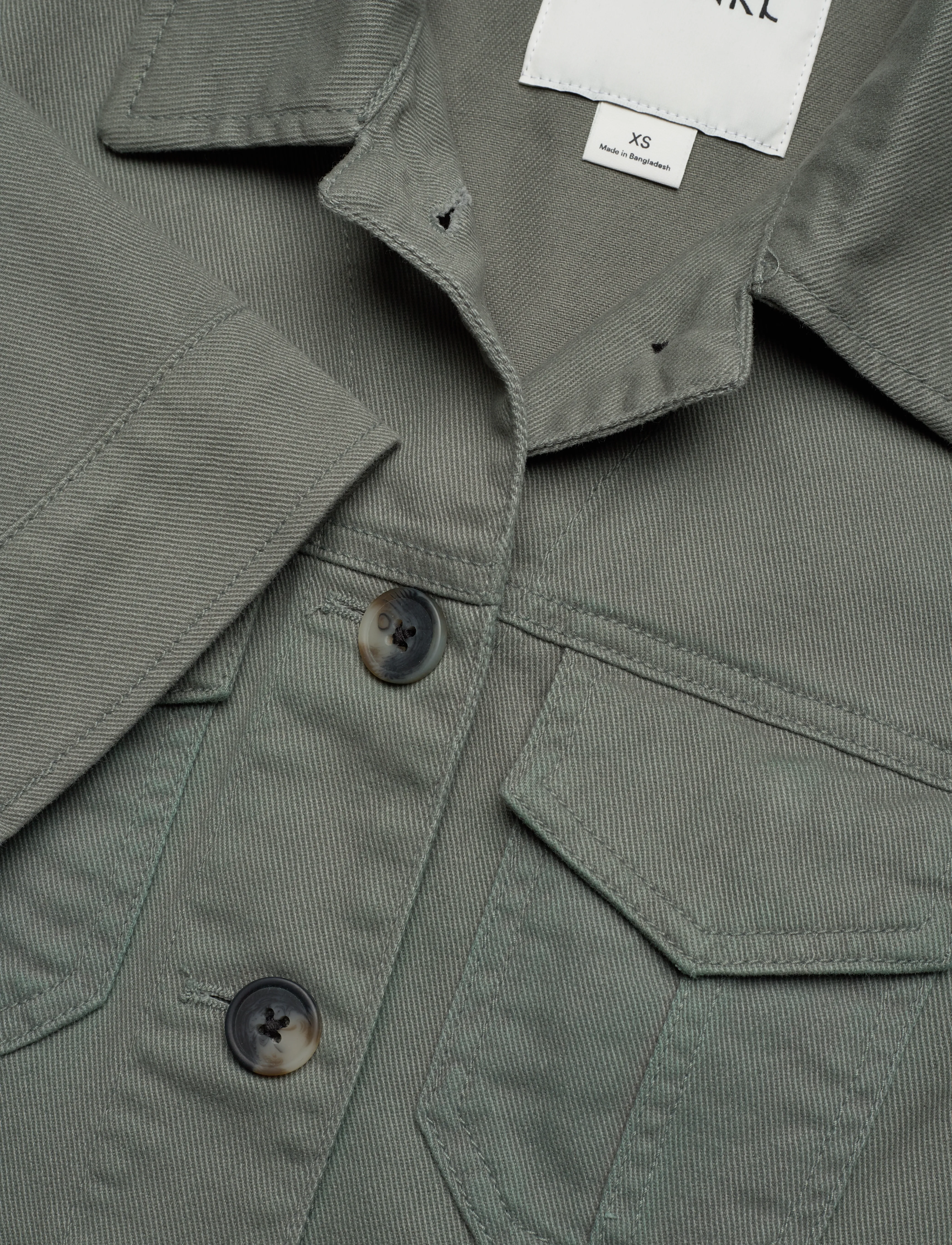 Monki - Cropped Twill Jacket - green - 2