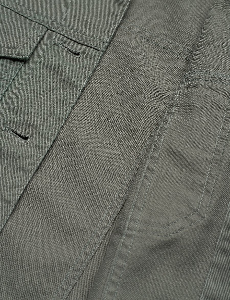 Monki - Cropped Twill Jacket - green - 3