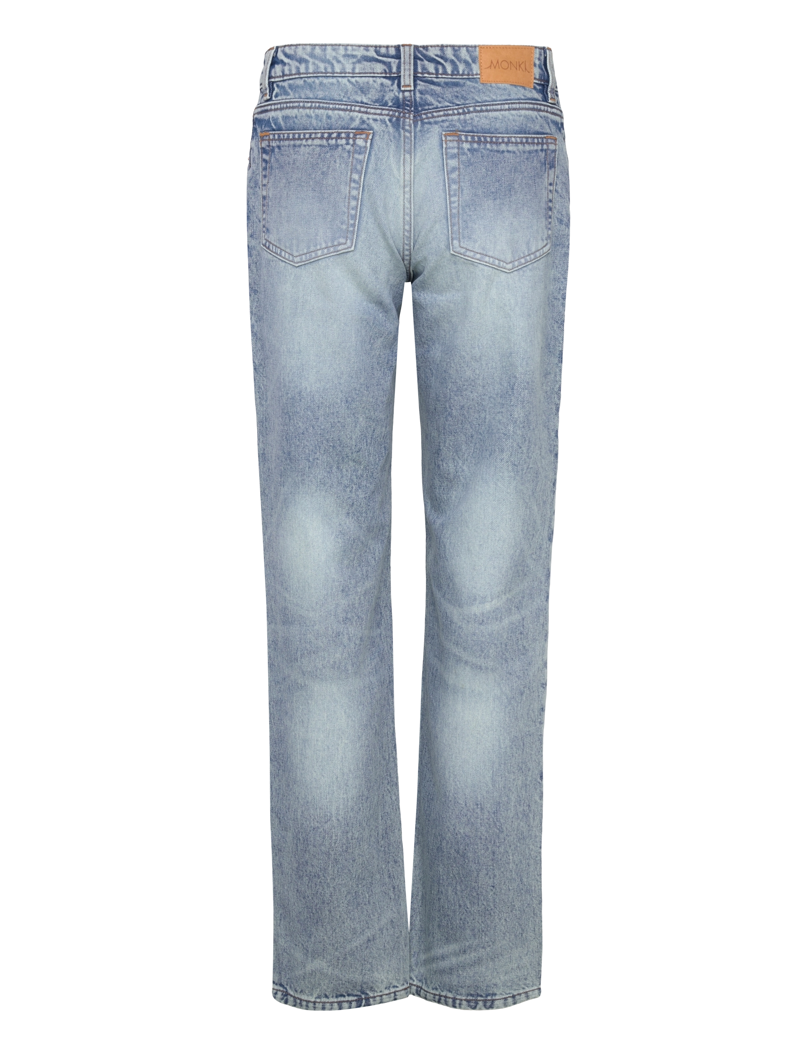 Monki - Moop Low Waist Straight Jeans - straight jeans - space blue - 1