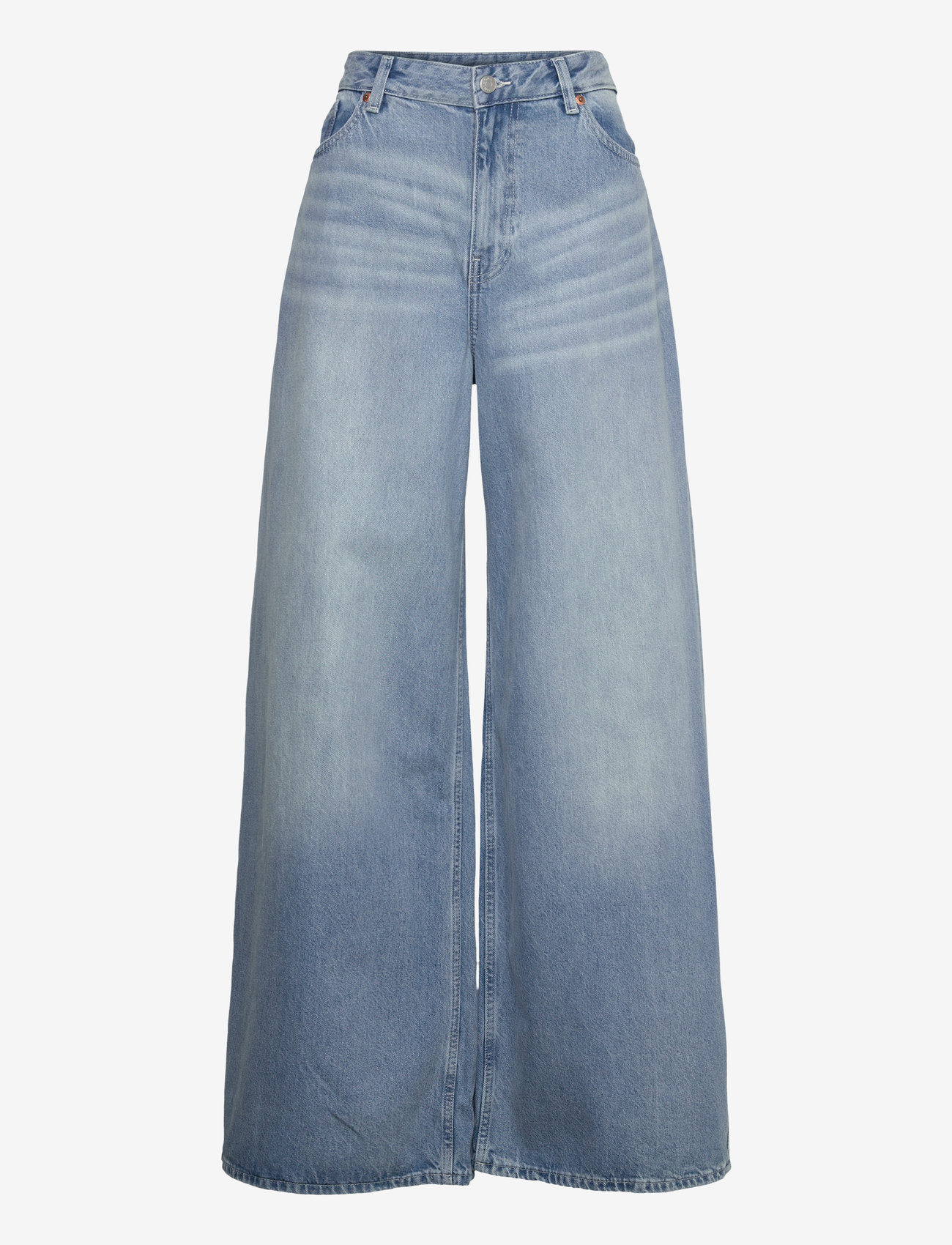 Monki - Giga low waist loose jeans - hosen mit weitem bein - blue - 0