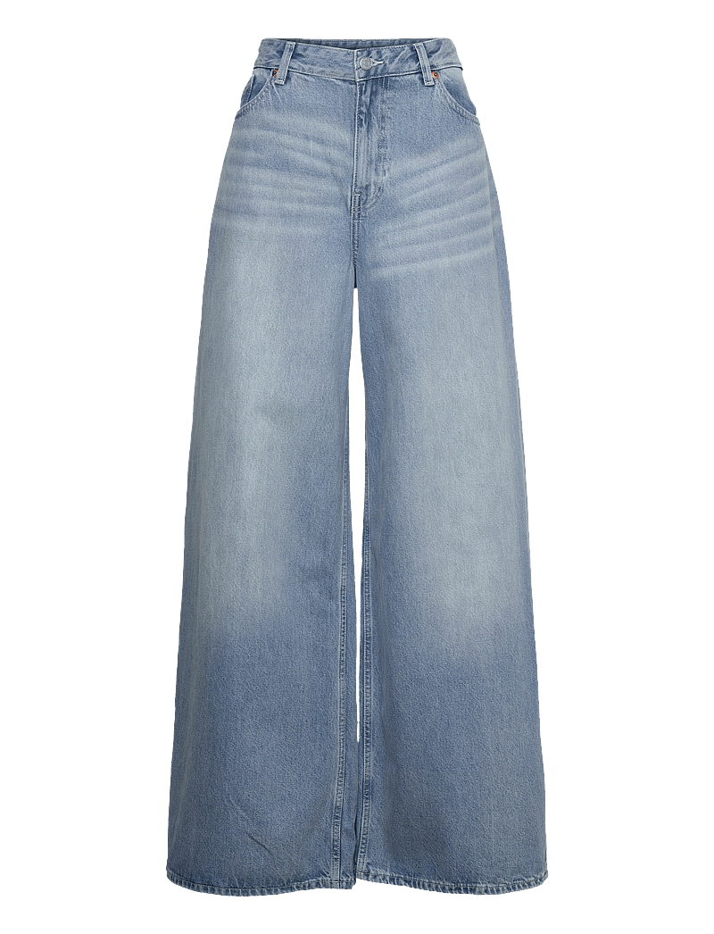 Monki - Giga low waist loose jeans - hosen mit weitem bein - blue - 0