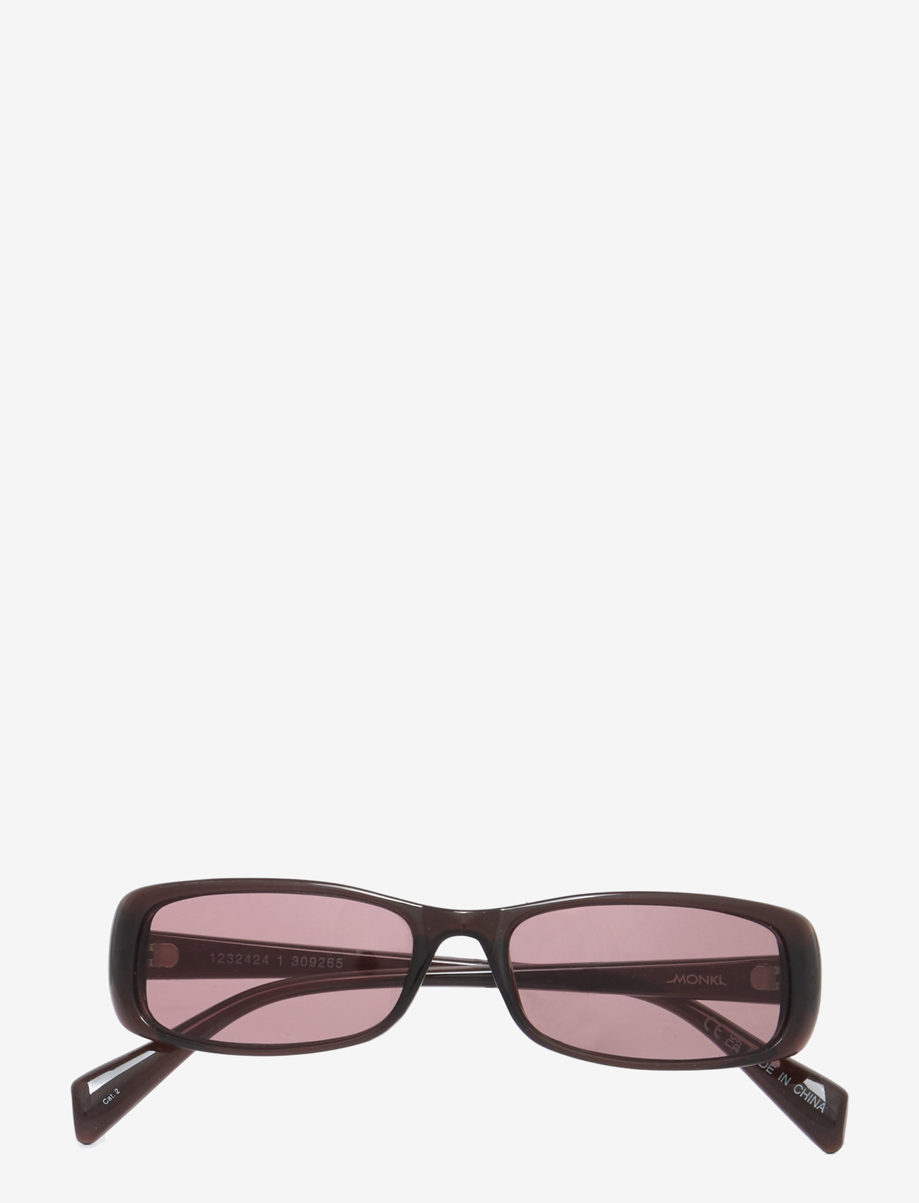 Monki - Rectangular Sunglasses - firkantede solbriller - brown dark - 0
